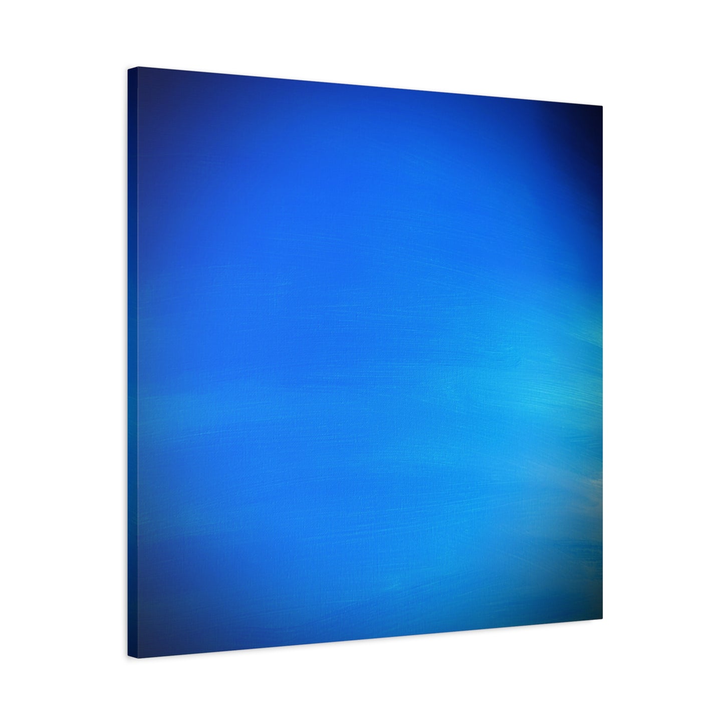 Blue Burst - Gradient Matte Canvas Print — Abstract Ocean Wall Art, Stretched 1.25"