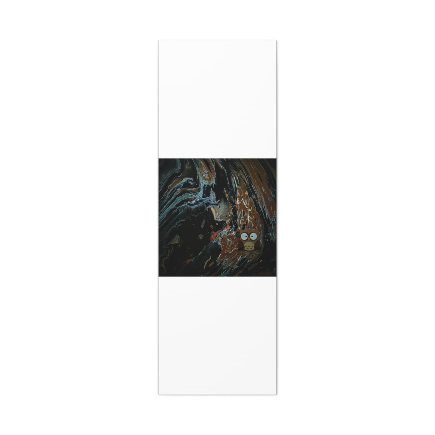 Abstract Swirl Owl Matte Canvas Print