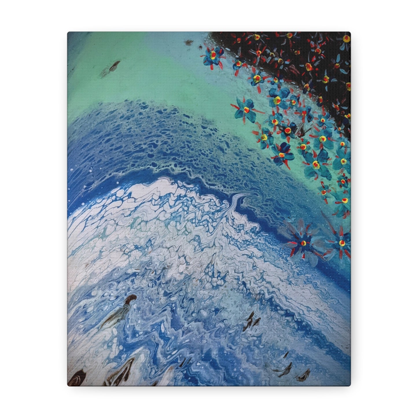 floetrol&flowers - Abstract Matte Canvas Print — Floral Accents Stretched Wall Art