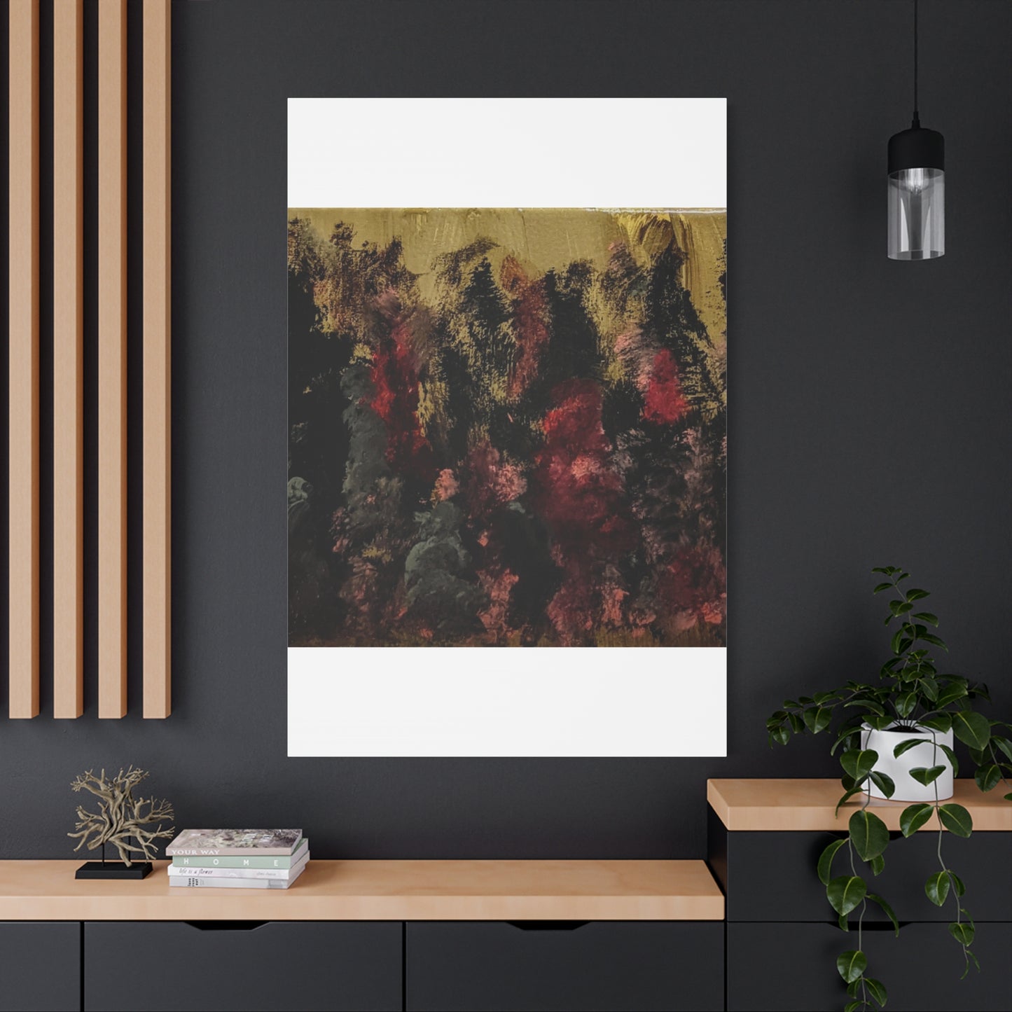Autumn Forest Nightscape Matte Canvas Print — Stretched 1.25"