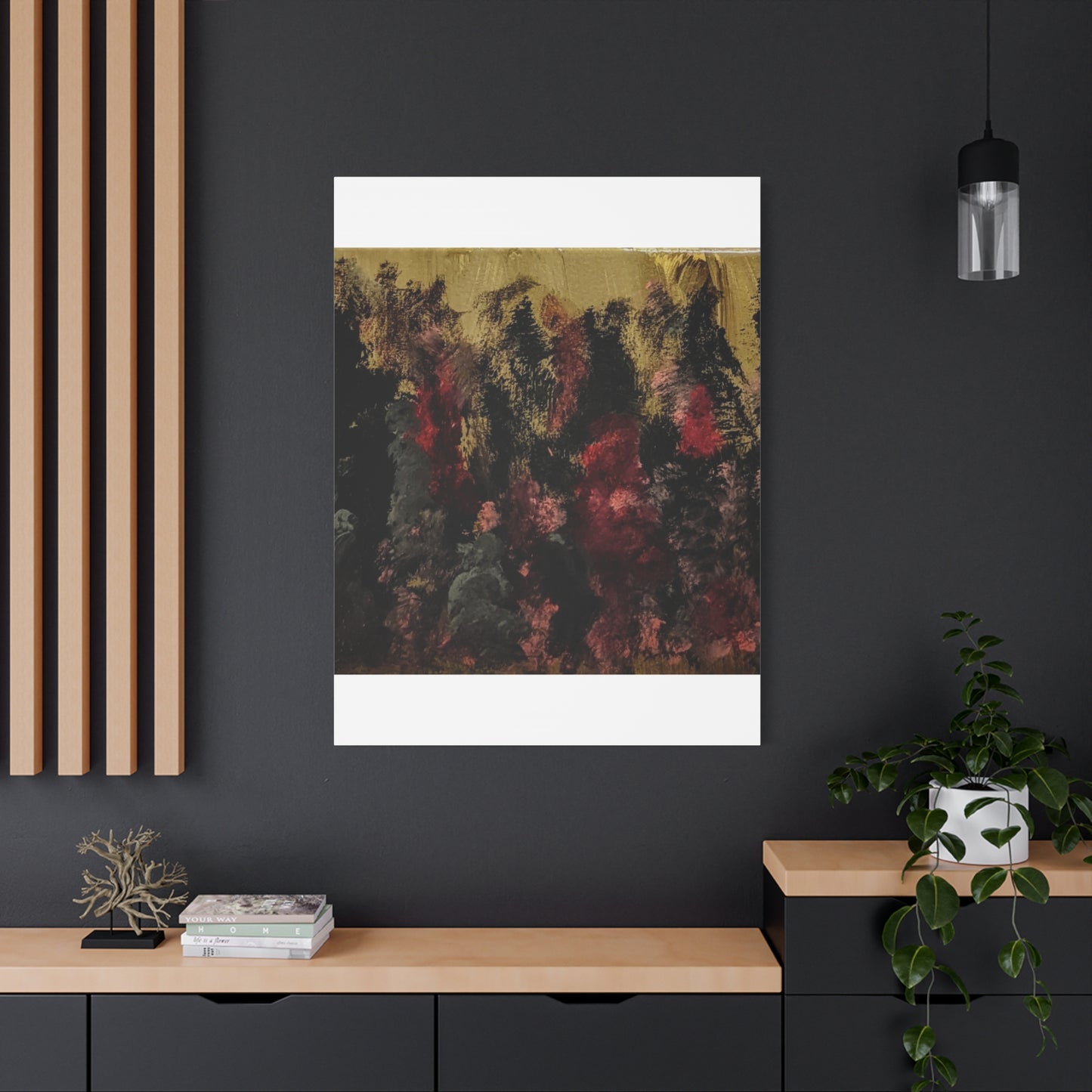 Autumn Forest Nightscape Matte Canvas Print — Stretched 1.25"
