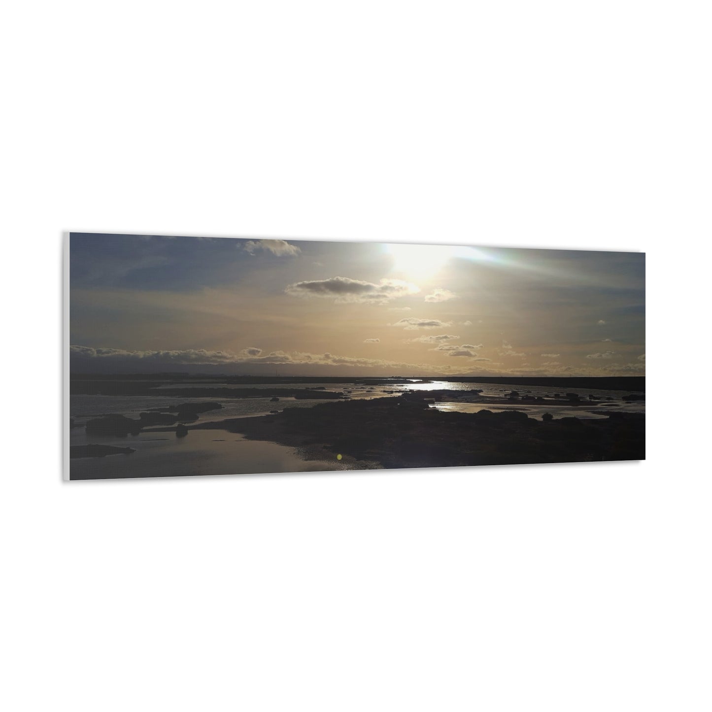 Don Edwards wildlife preserve - Reflection Canvas Wall Art — Coastal Landscape Print