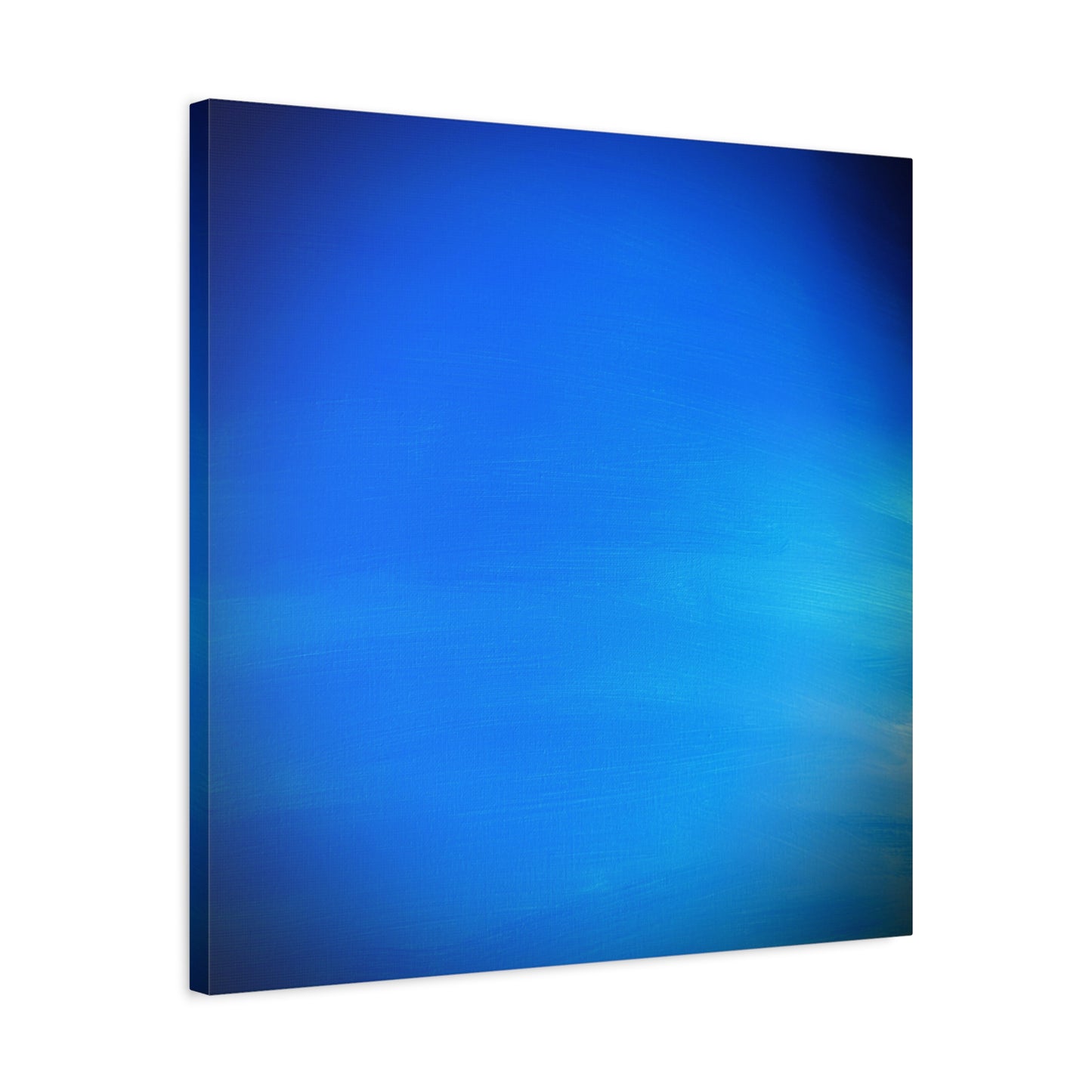 Blue Burst - Gradient Matte Canvas Print — Abstract Ocean Wall Art, Stretched 1.25"