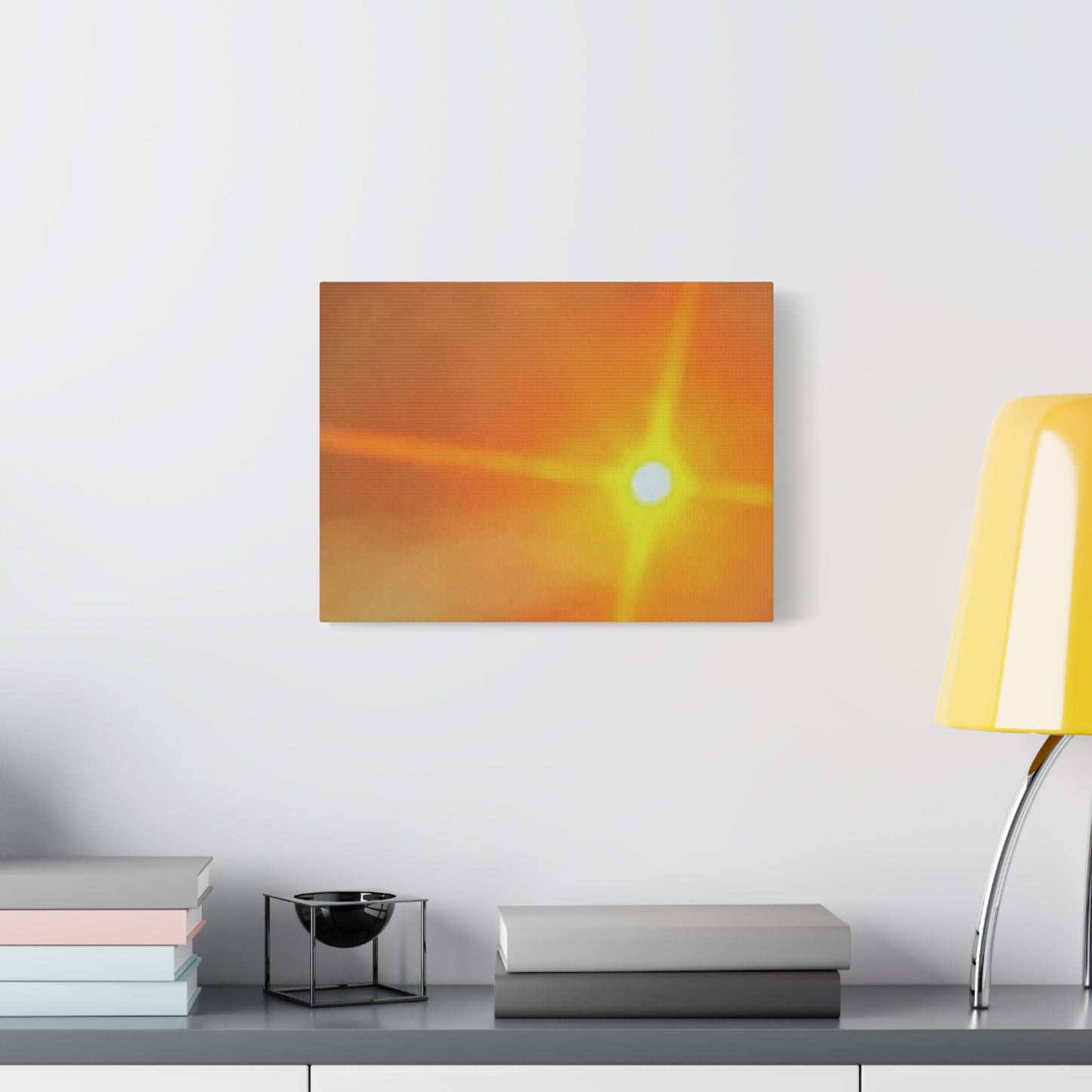 Sunburst Sunset Canvas Print — Warm Abstract Wall Art