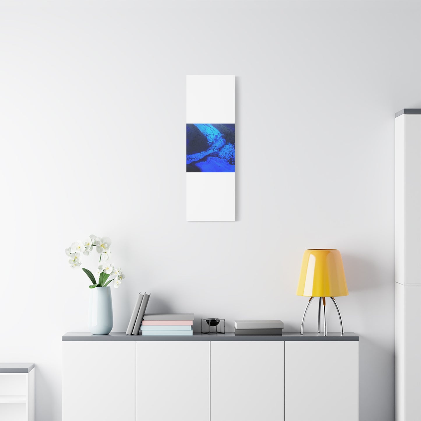 Abstract Blue Ocean Canvas Print — Matte Stretched Wall Art