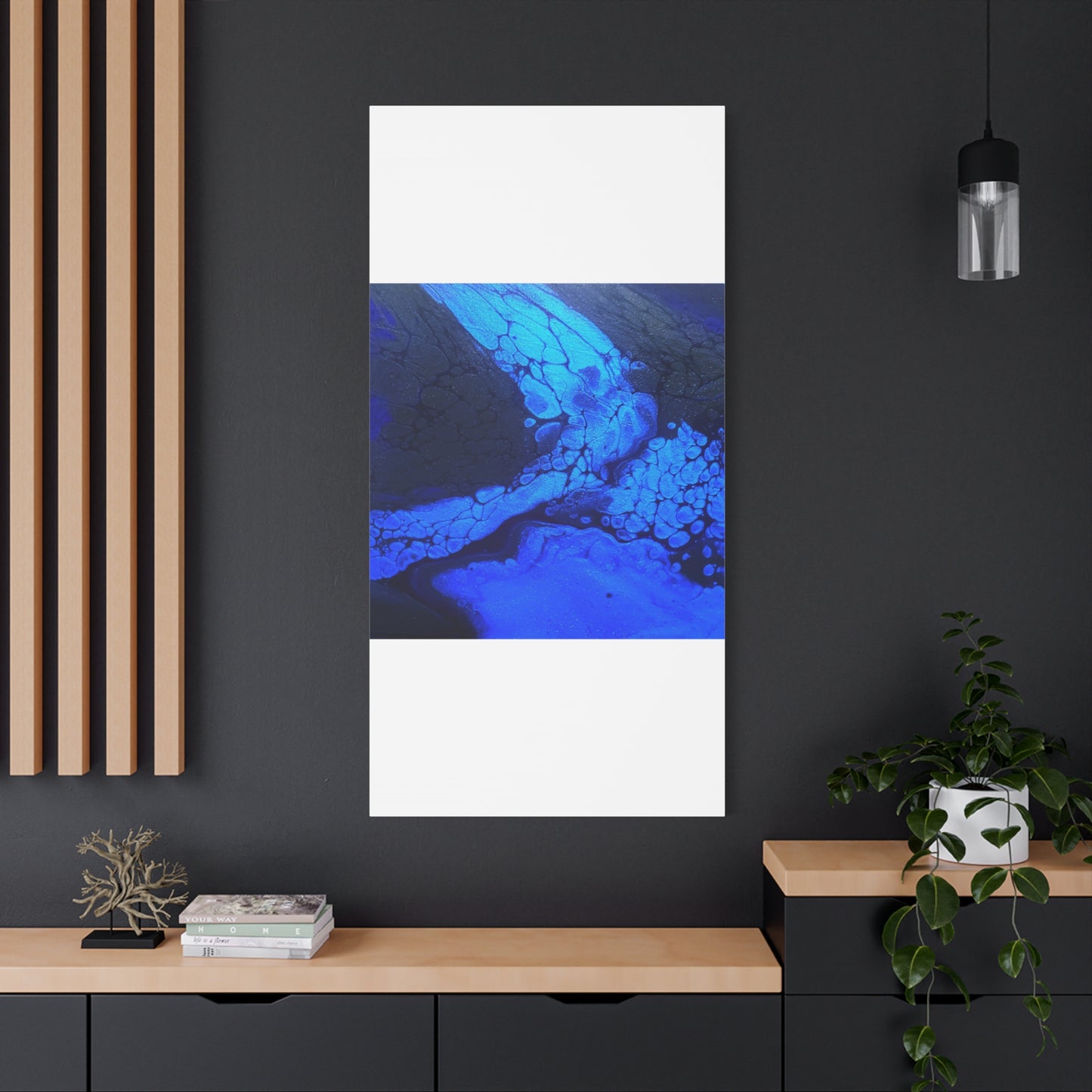 Abstract Blue Ocean Canvas Print — Matte Stretched Wall Art