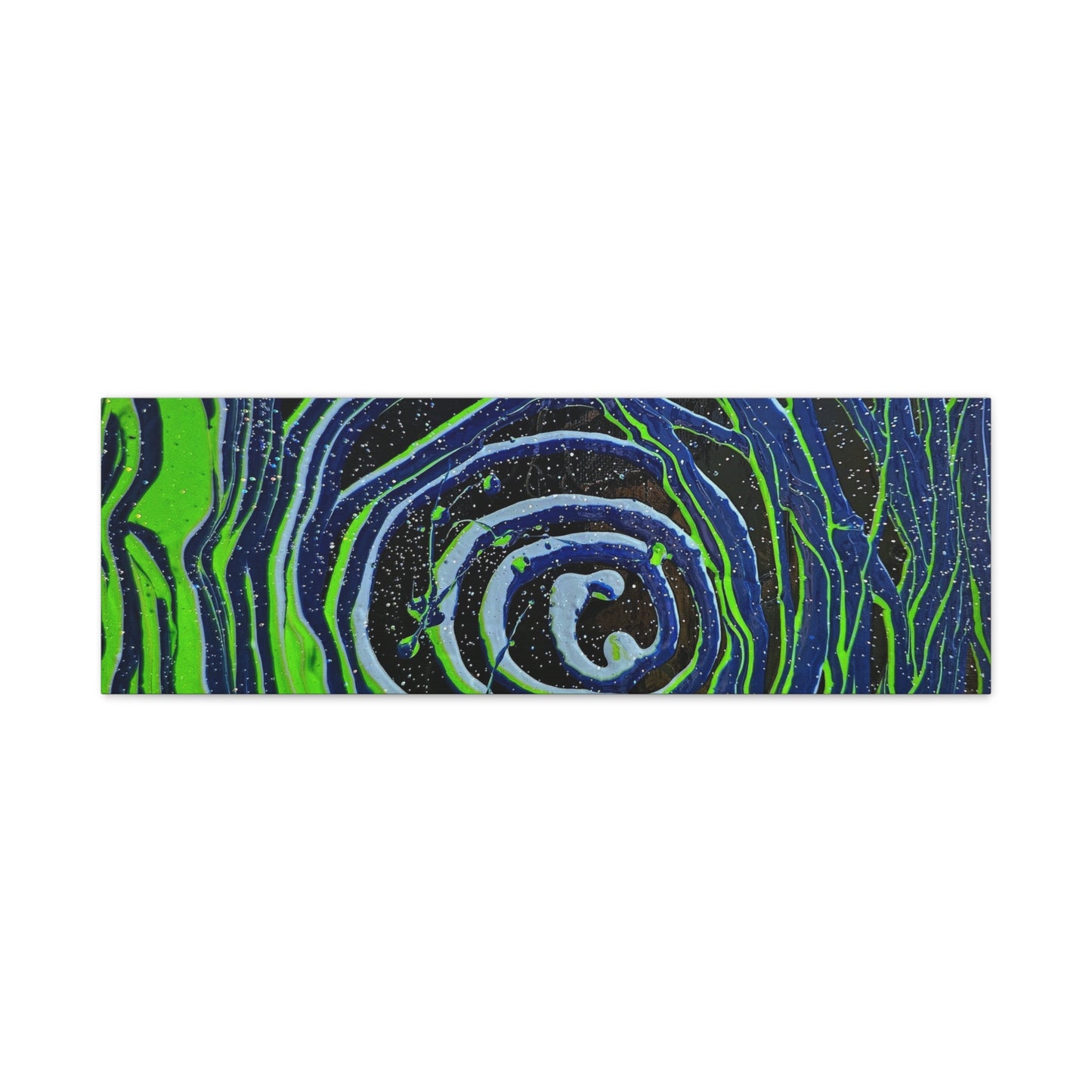 Abstract Green Swirl Matte Canvas Art — Stretched 1.25" Wall Décor