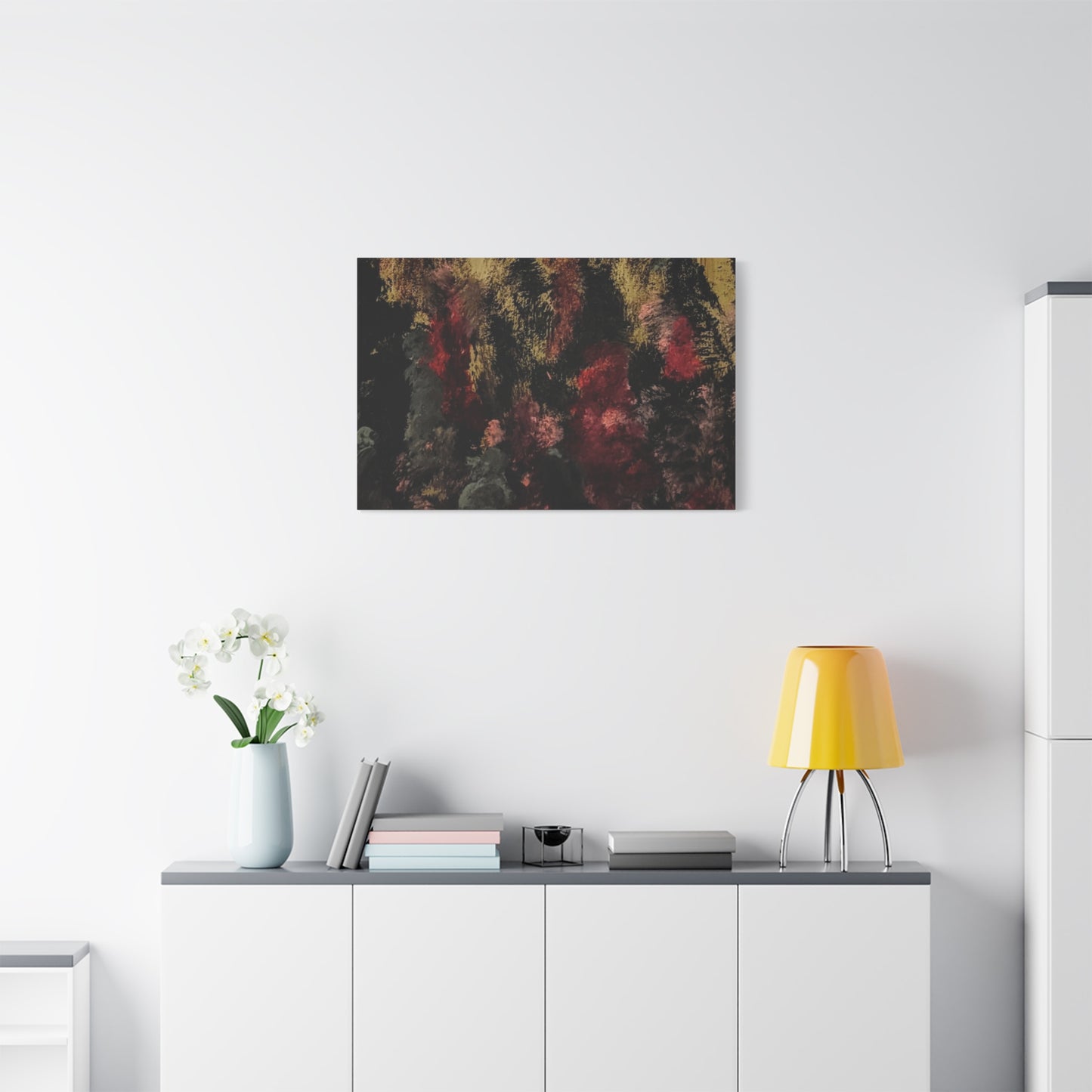 Autumn Forest Nightscape Matte Canvas Print — Stretched 1.25"