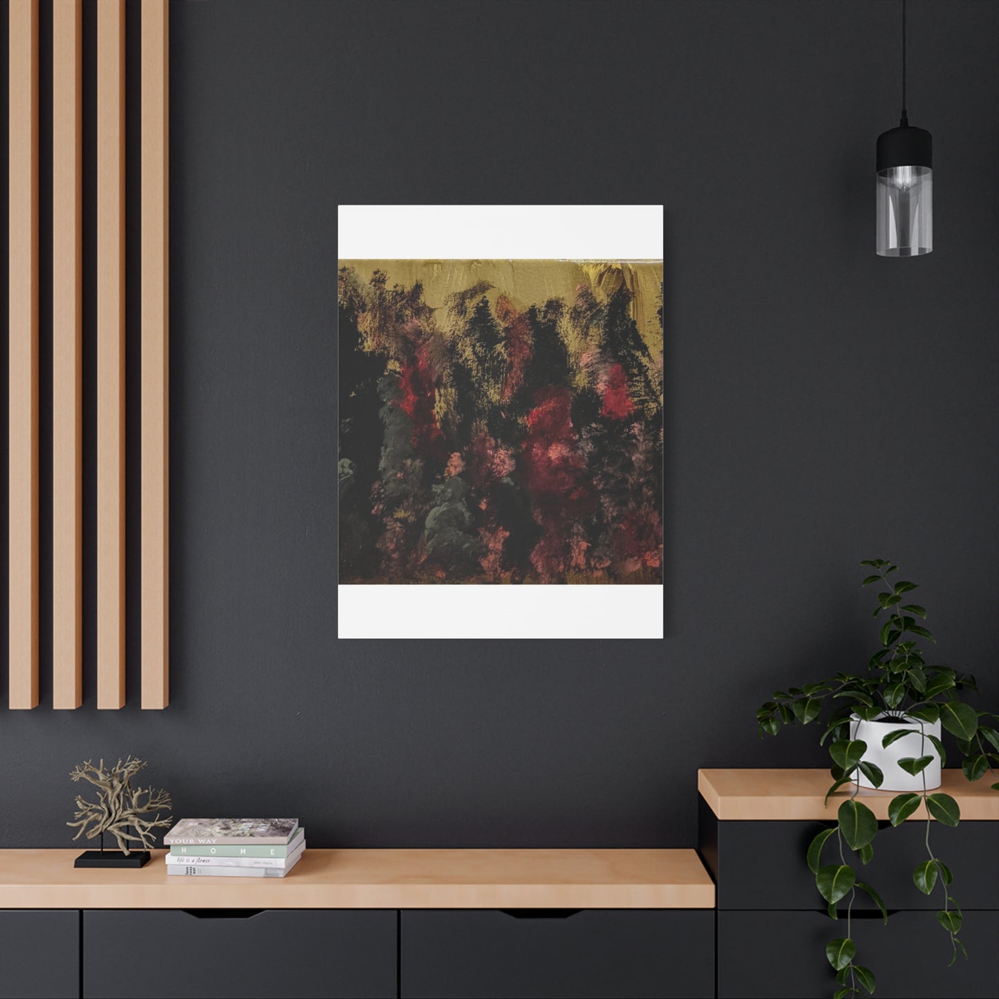 Autumn Forest Nightscape Matte Canvas Print — Stretched 1.25"