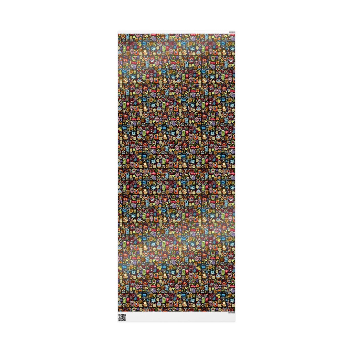Wrapping Paper - Colorful Neon Emoji Doodles Gift Wrap (Halloween & Birthday)