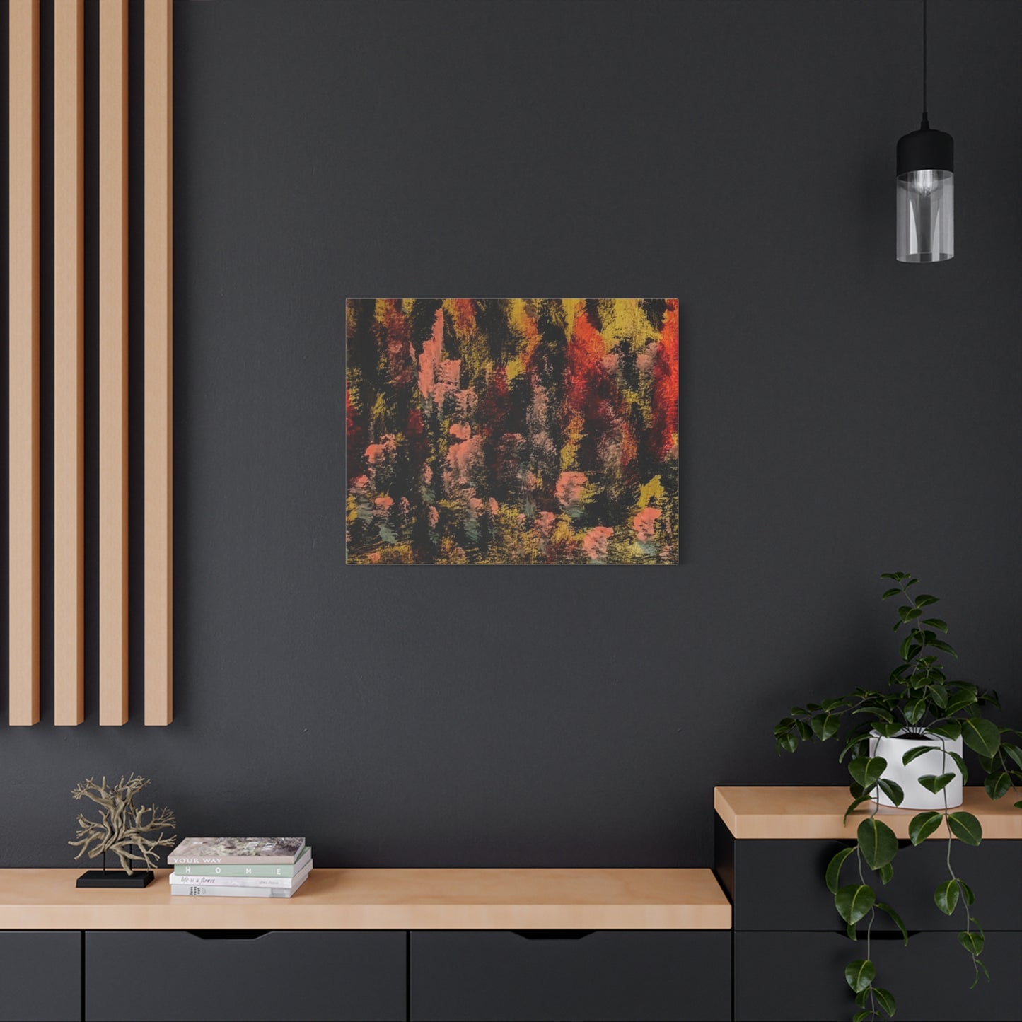 Autumn Forest Abstract — Matte Stretched Canvas