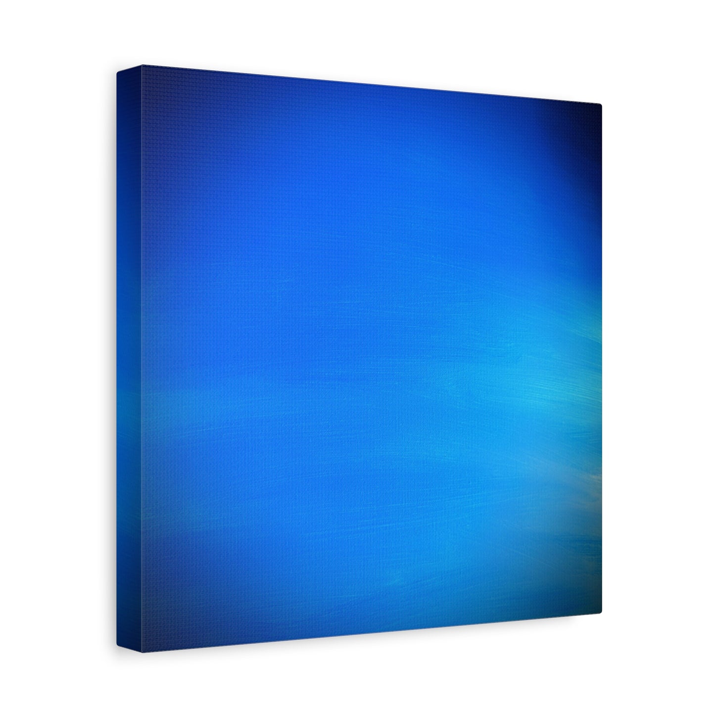 Blue Burst - Gradient Matte Canvas Print — Abstract Ocean Wall Art, Stretched 1.25"