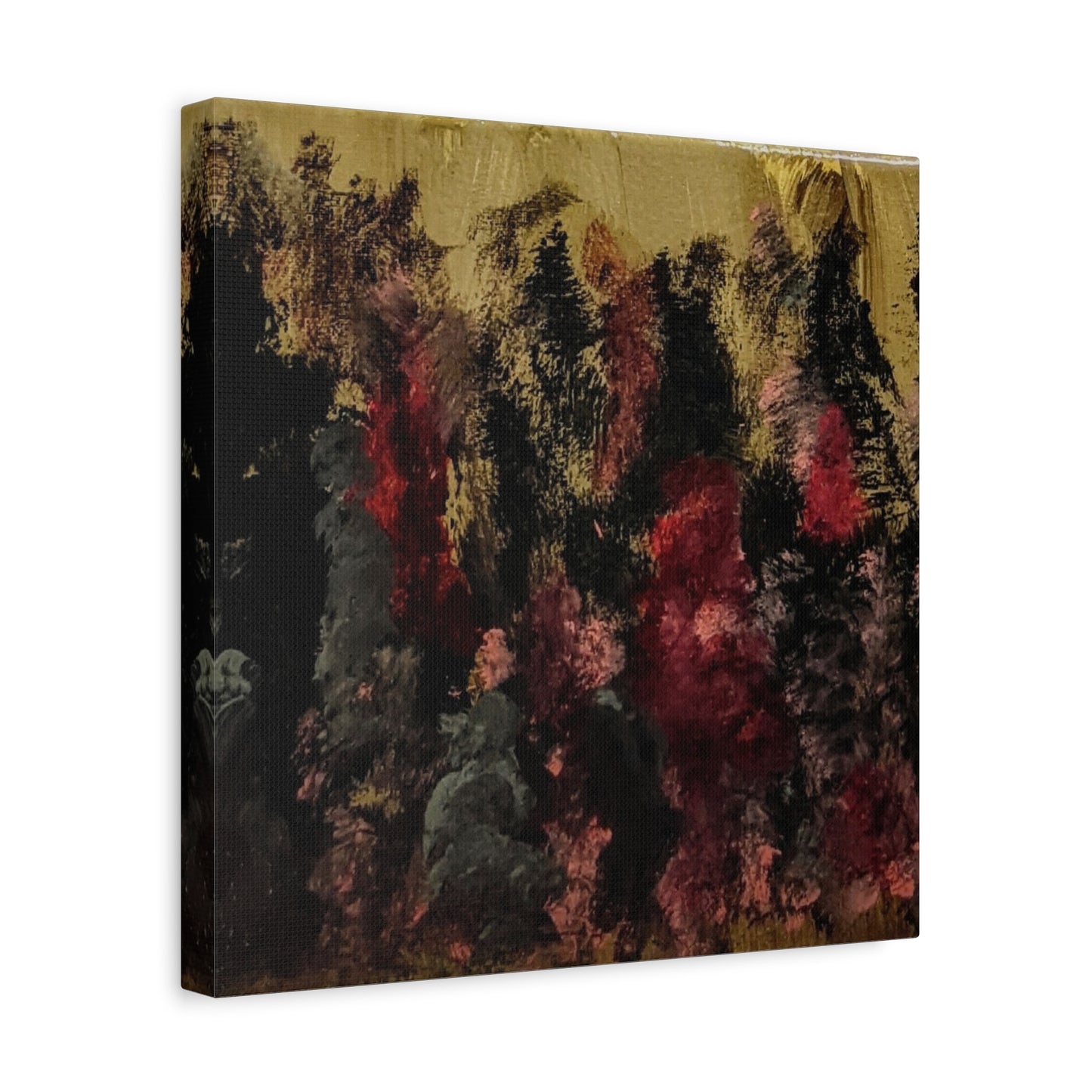 Autumn Forest Nightscape Matte Canvas Print — Stretched 1.25"
