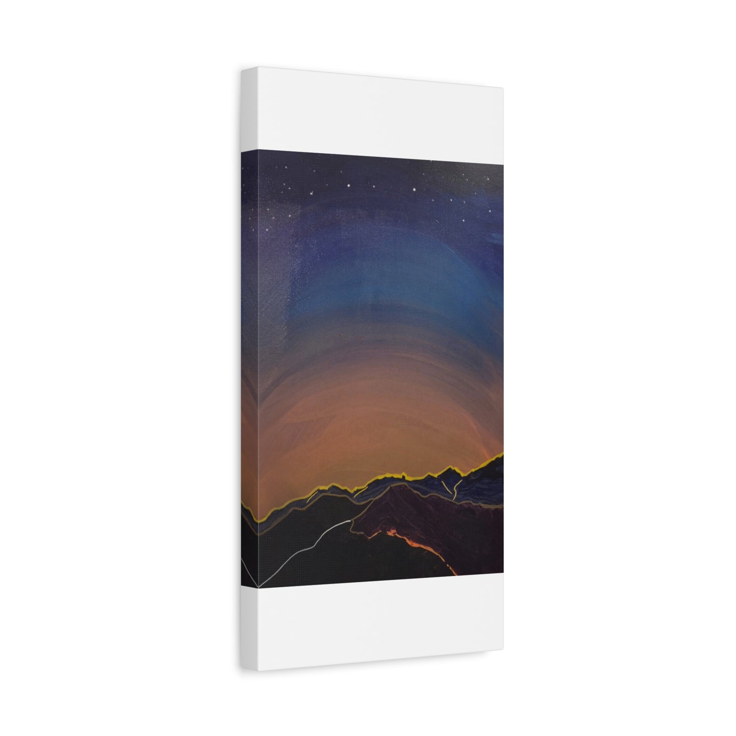 Sunset Mountain Canvas Wall Art - first light — Matte Stretched Landscape Print