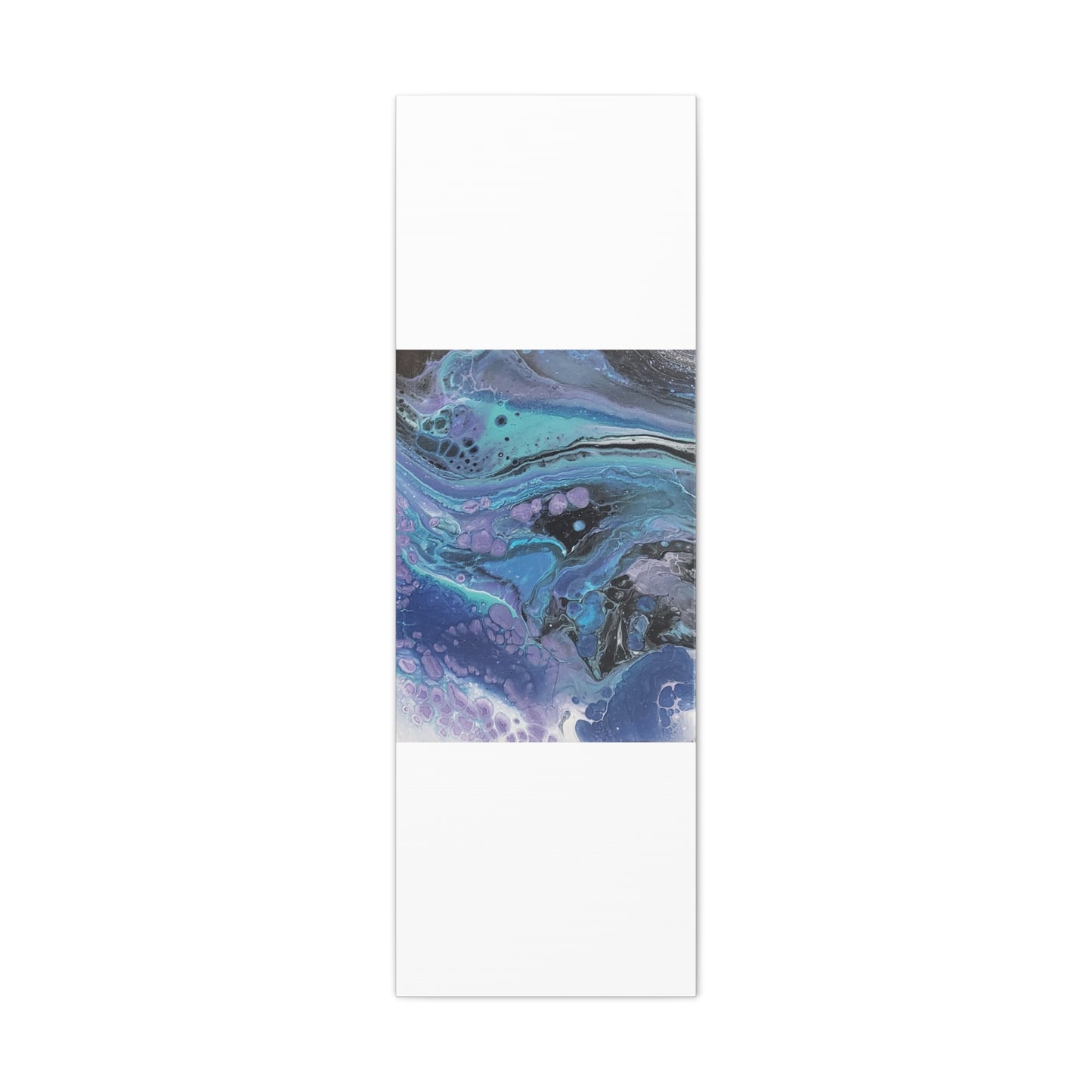 Abstract Ocean Wave Matte Canvas Print — Blue & Purple Fluid Art, Stretched 1.25"