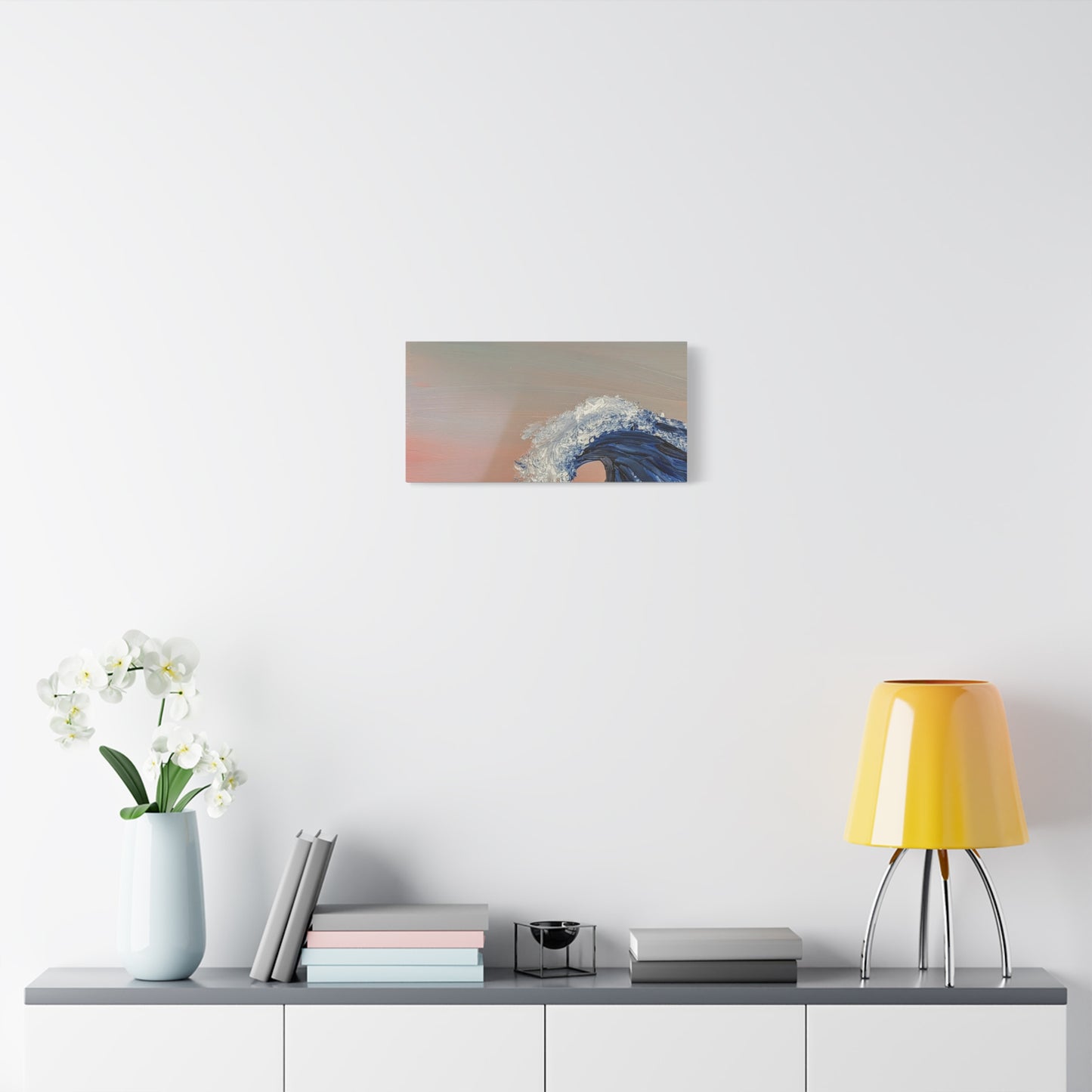 California_Coast - Ocean Wave Canvas Art — Blue Wave Seascape Matte Stretched Canvas