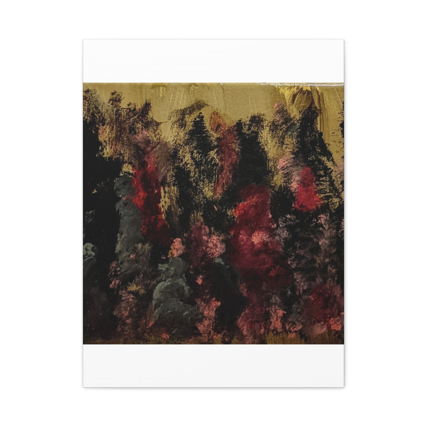 Autumn Forest Nightscape Matte Canvas Print — Stretched 1.25"