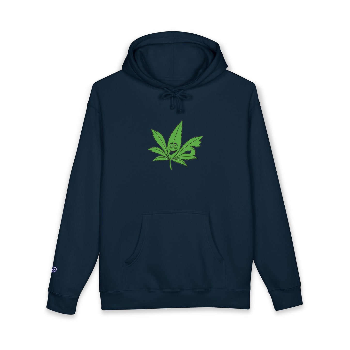 Cannabis Leaf Hoodie — Green Marijuana Leaf Graphic Pullover