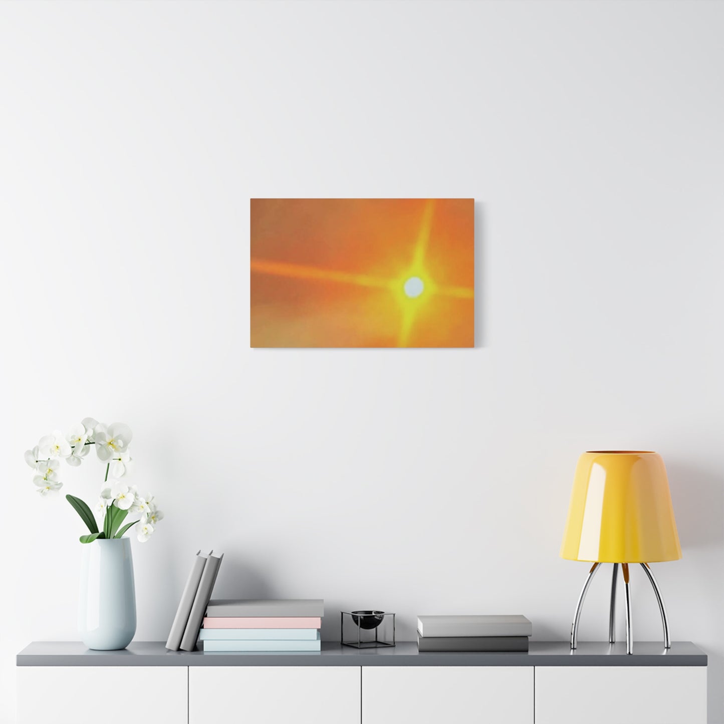Sunburst Sunset Canvas Print — Warm Abstract Wall Art