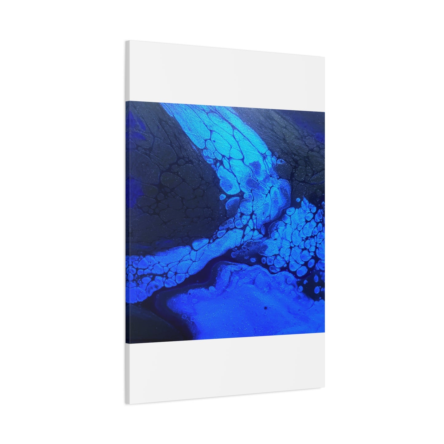 Abstract Blue Ocean Canvas Print — Matte Stretched Wall Art