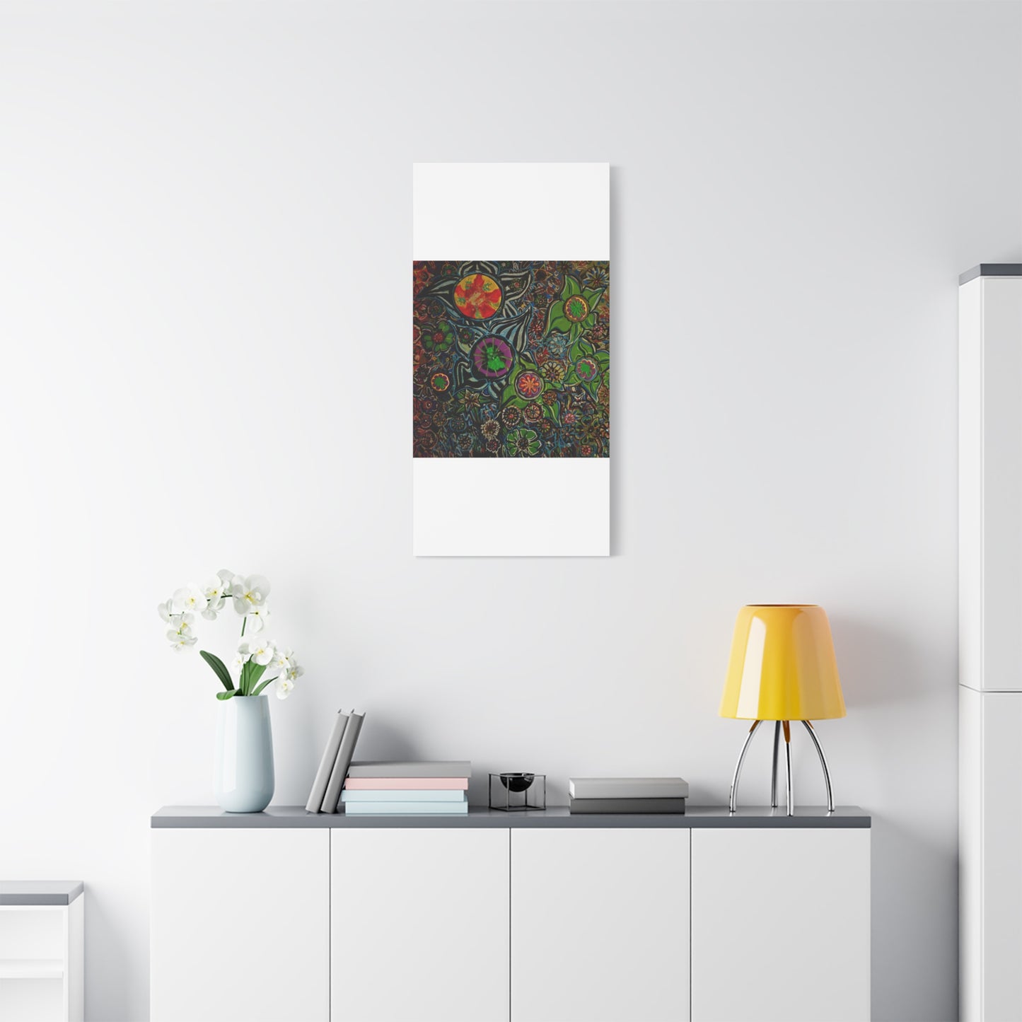 Urban_gardening-03 - Psychedelic Floral Canvas Print — Vibrant Abstract Garden Wall Art