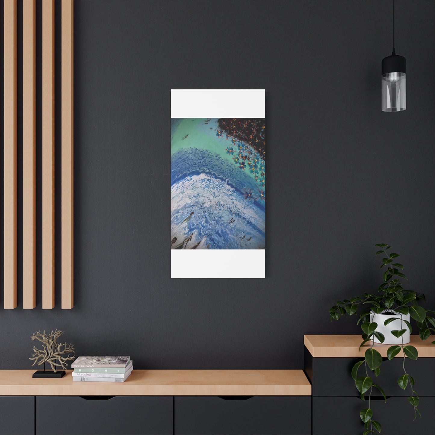 floetrol&flowers - Abstract Matte Canvas Print — Floral Accents Stretched Wall Art