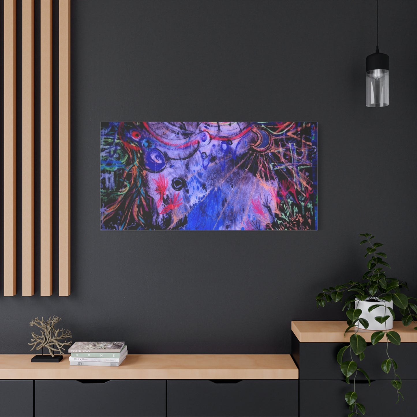 soul_extractions - Abstract Neon Canvas Art - Vibrant Psychedelic Wall Decor