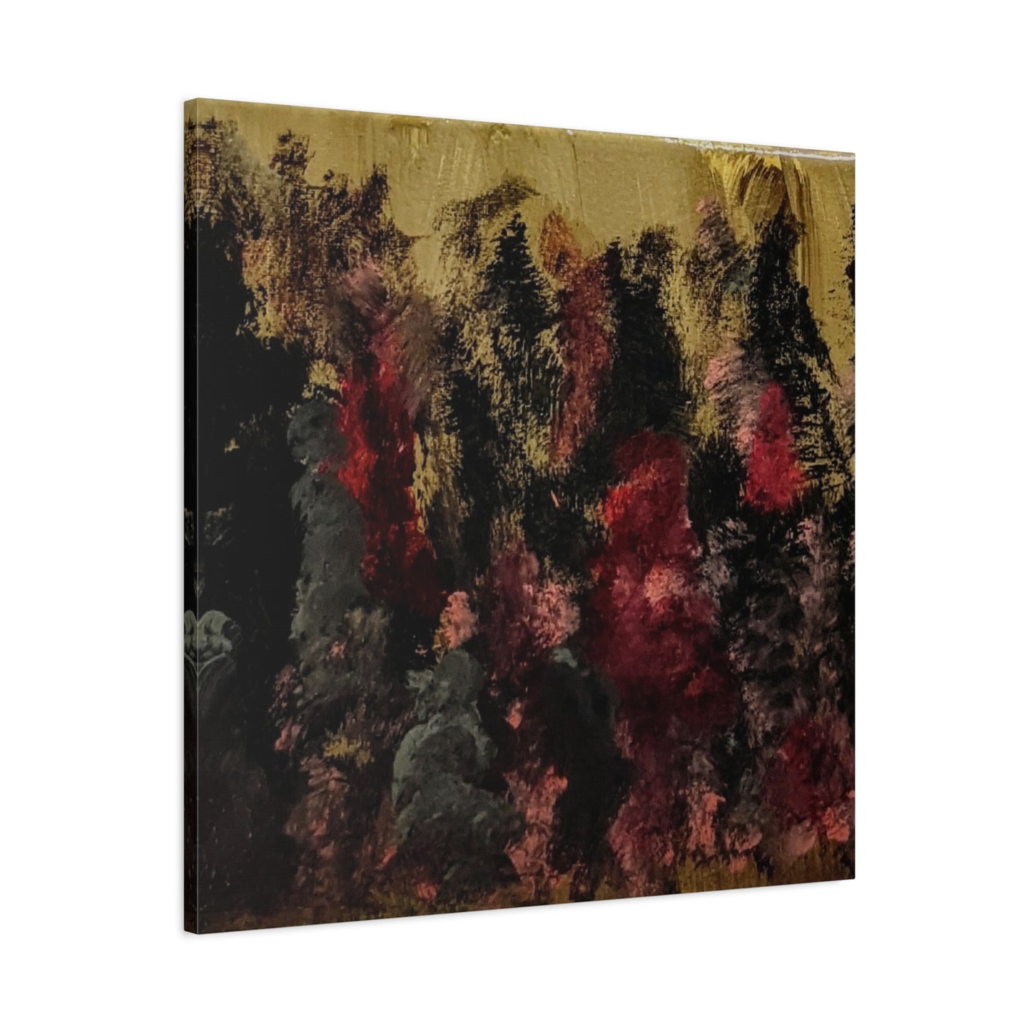 Autumn Forest Nightscape Matte Canvas Print — Stretched 1.25"