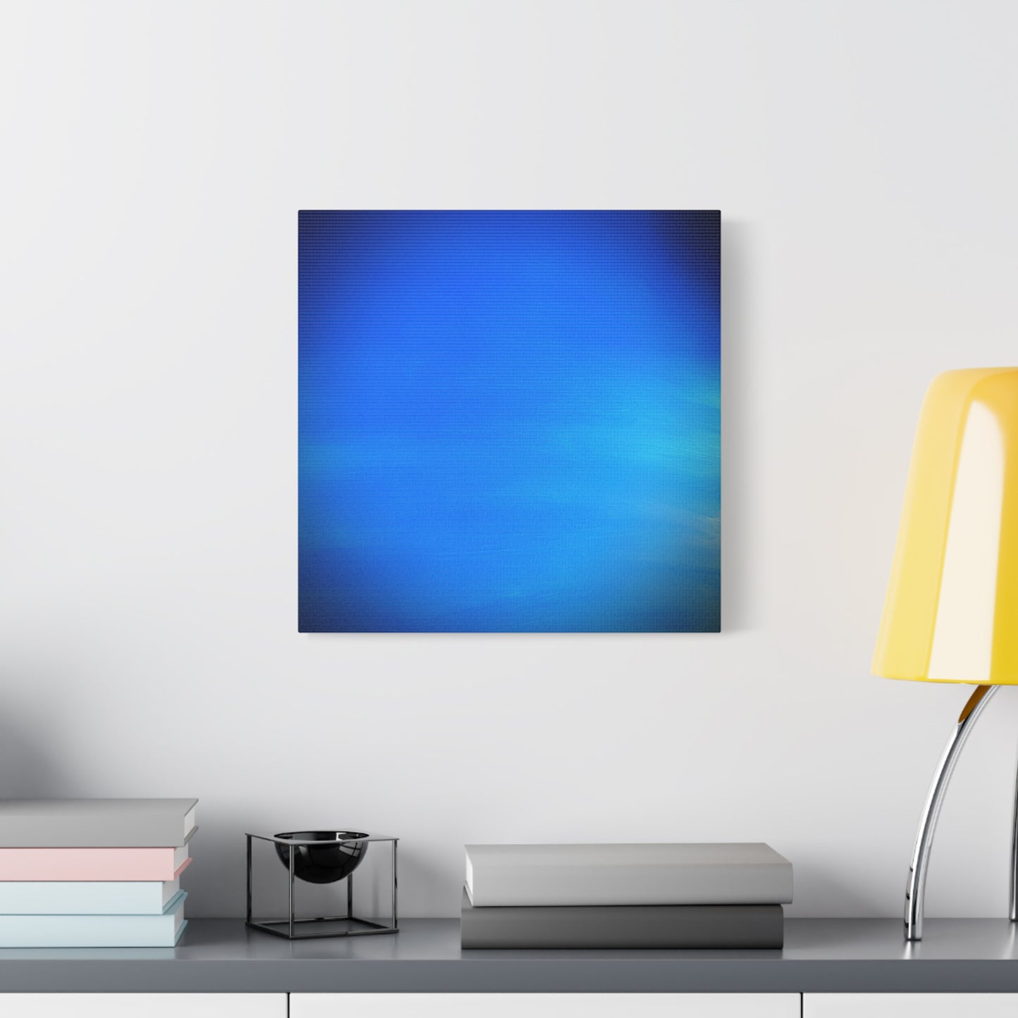 Blue Burst - Gradient Matte Canvas Print — Abstract Ocean Wall Art, Stretched 1.25"