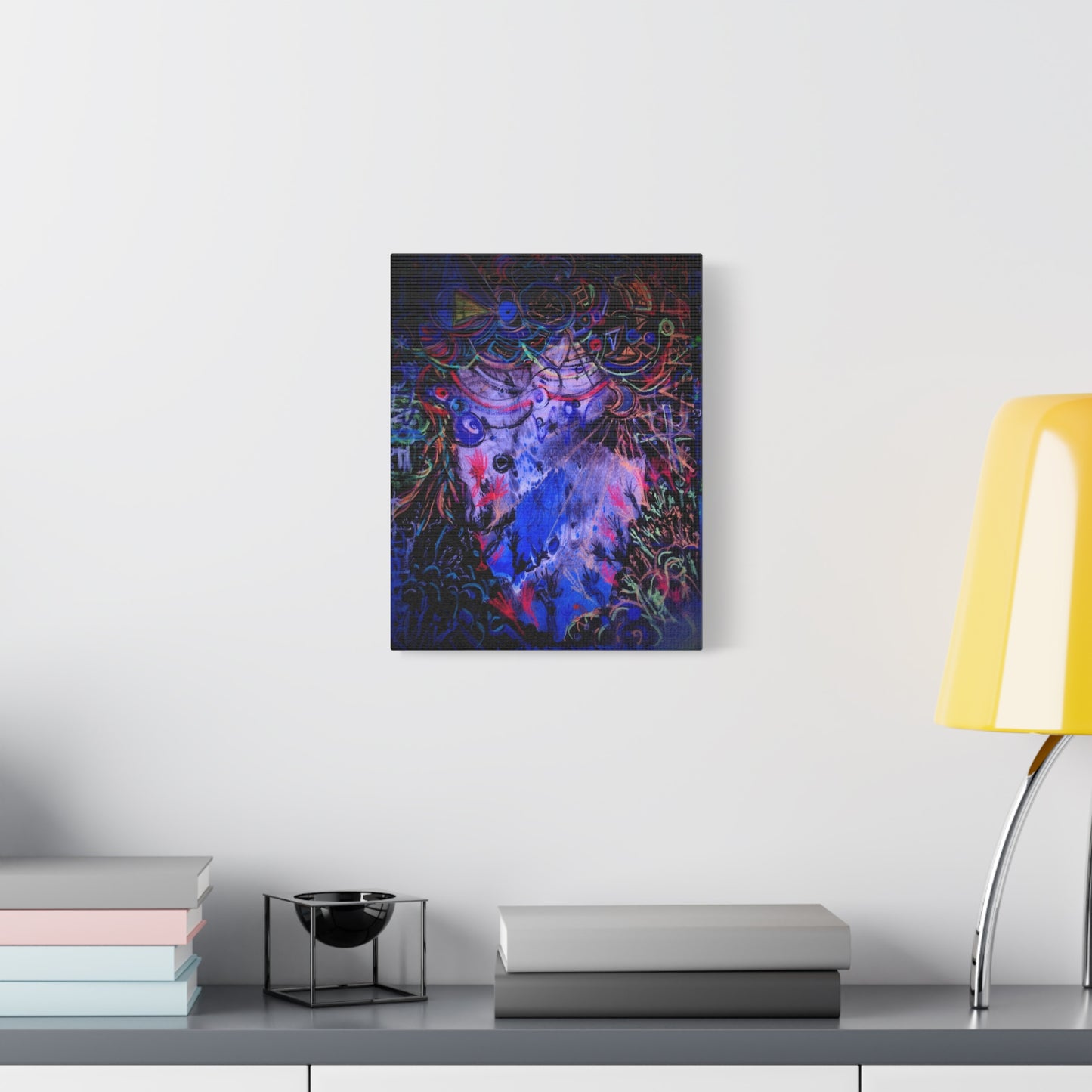 soul_extractions - Abstract Neon Canvas Art - Vibrant Psychedelic Wall Decor