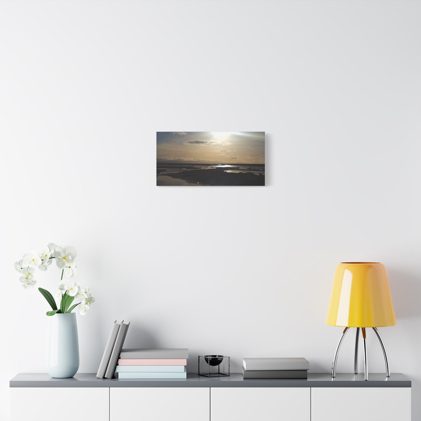 Sunlit Coastal Reflection (don edwards preserve)Canvas Print — Matte Stretched Wall Art