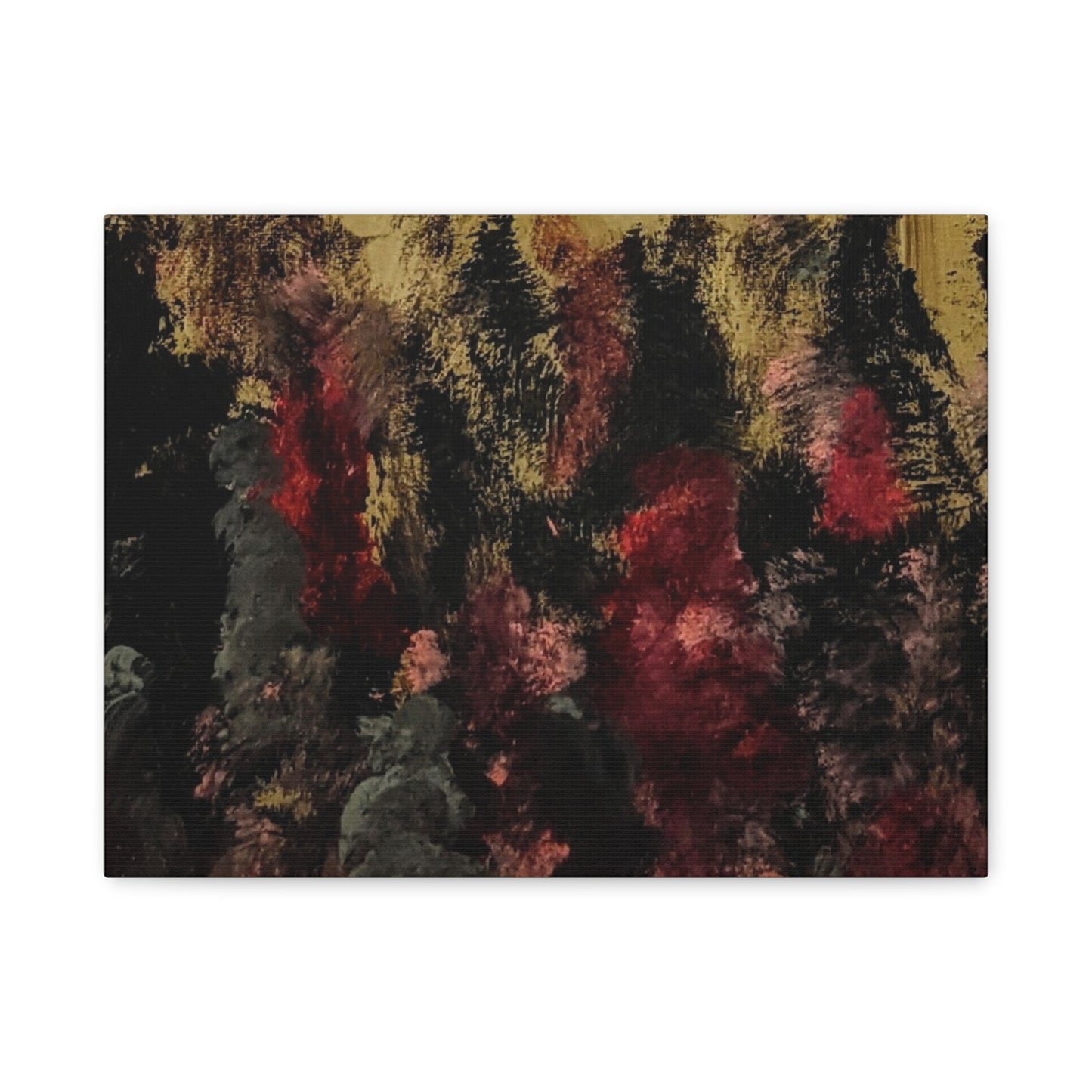Autumn Forest Nightscape Matte Canvas Print — Stretched 1.25"