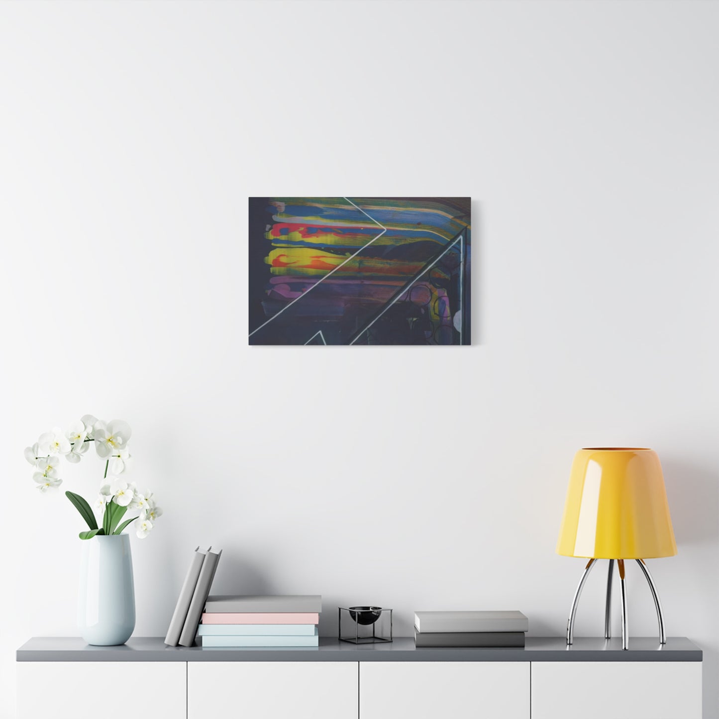 Abstract Geometric Canvas Art - 2025 astronomy – Colorful Drip Triangle Stretched Canvas