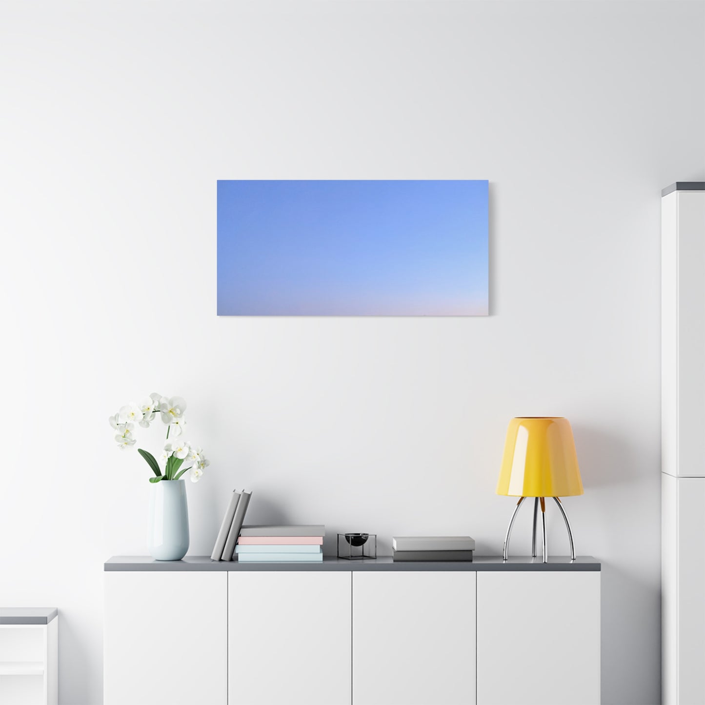 Serene Blue Horizon Matte Canvas Print — Stretched Wall Art