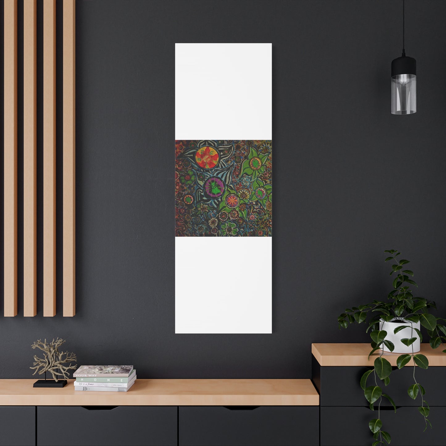 Urban_gardening-03 - Psychedelic Floral Canvas Print — Vibrant Abstract Garden Wall Art