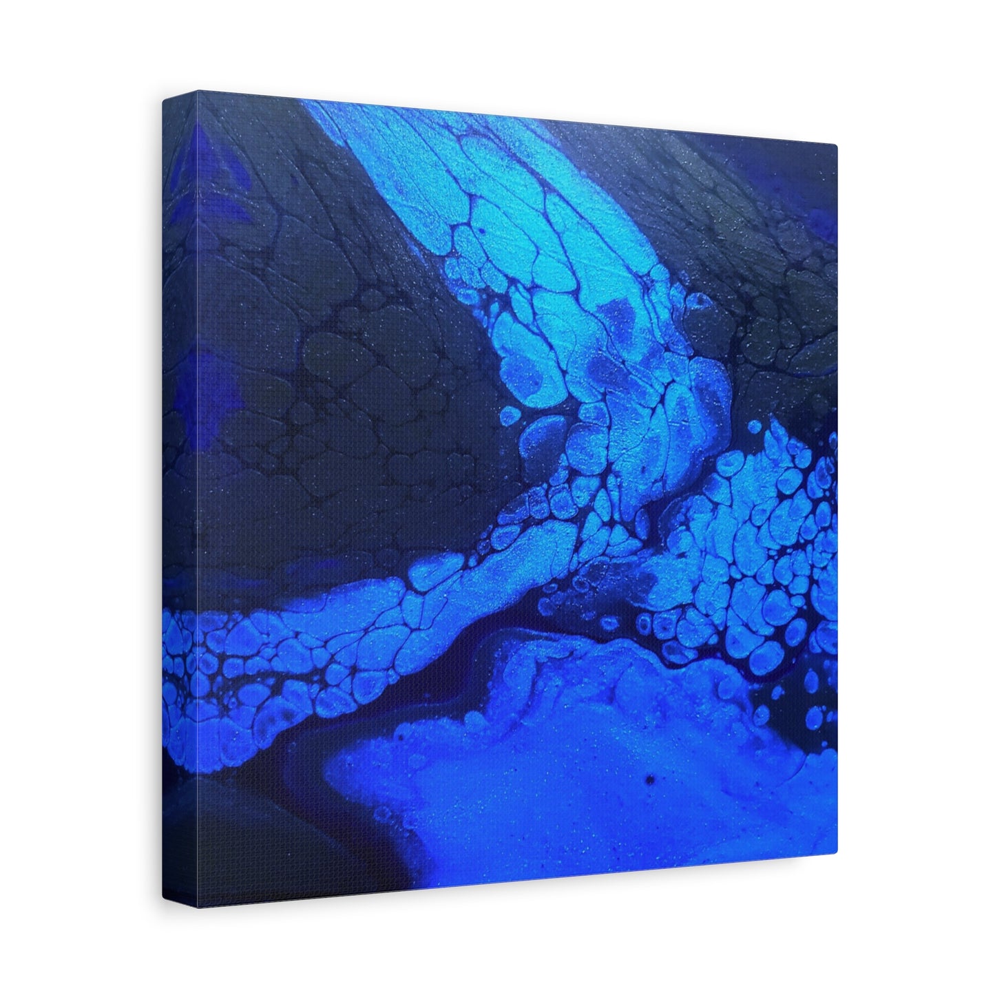 Abstract Blue Ocean Canvas Print — Matte Stretched Wall Art