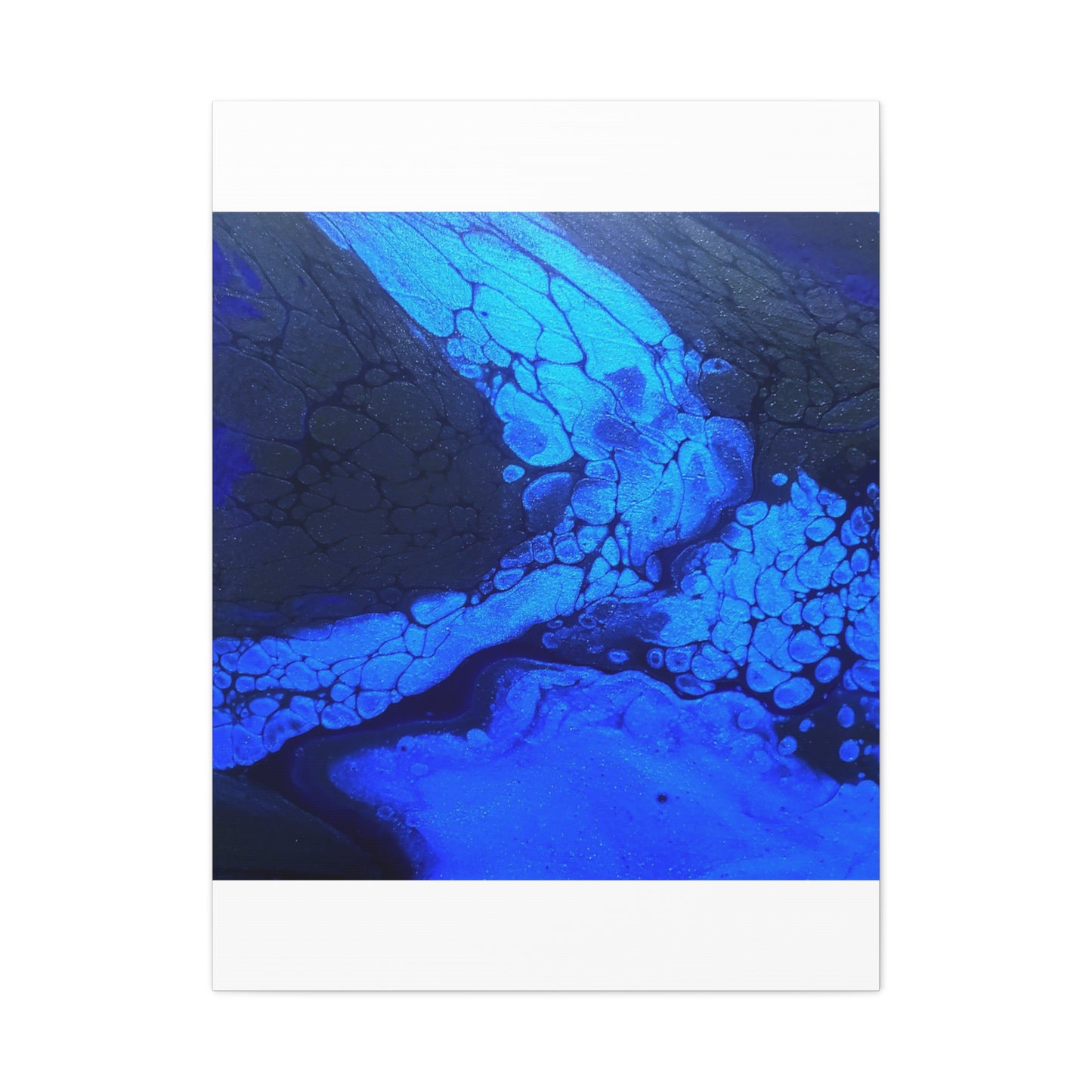 Abstract Blue Ocean Canvas Print — Matte Stretched Wall Art