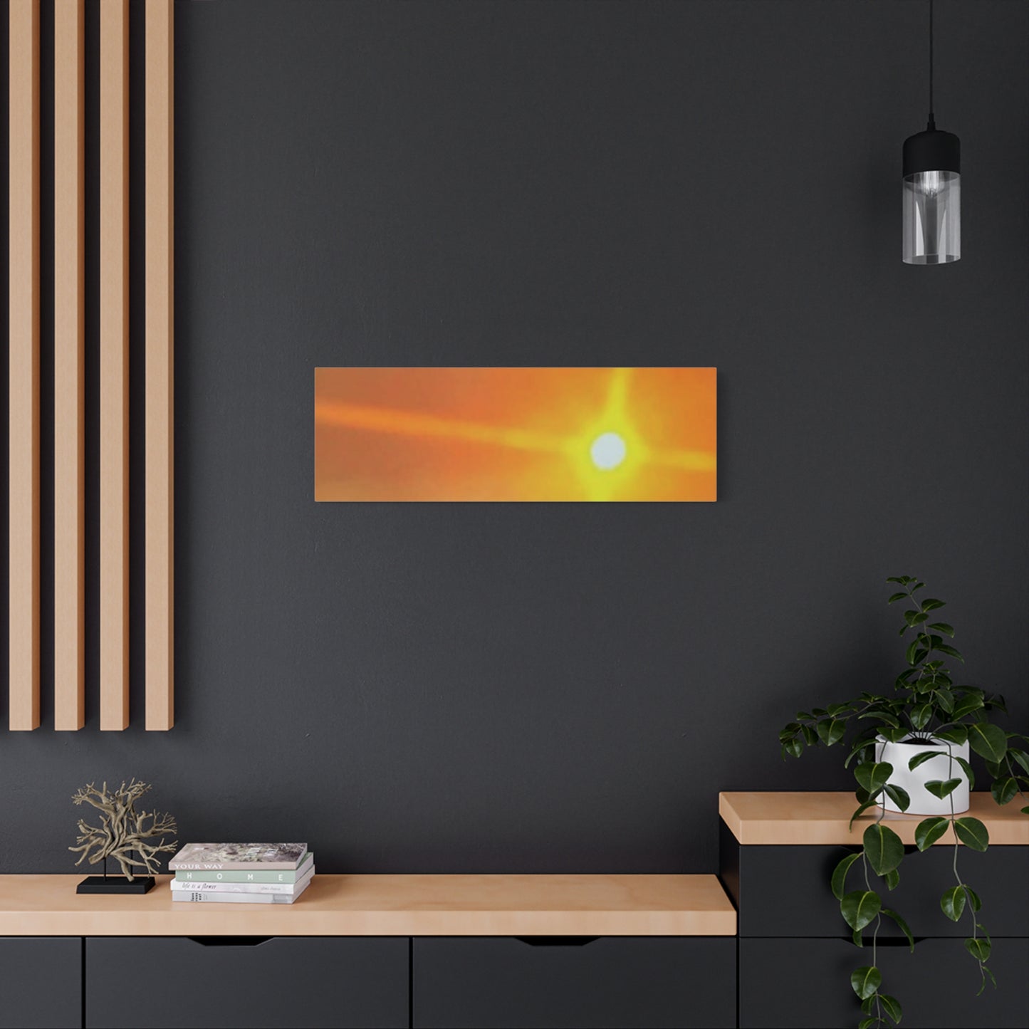 Sunburst Sunset Canvas Print — Warm Abstract Wall Art