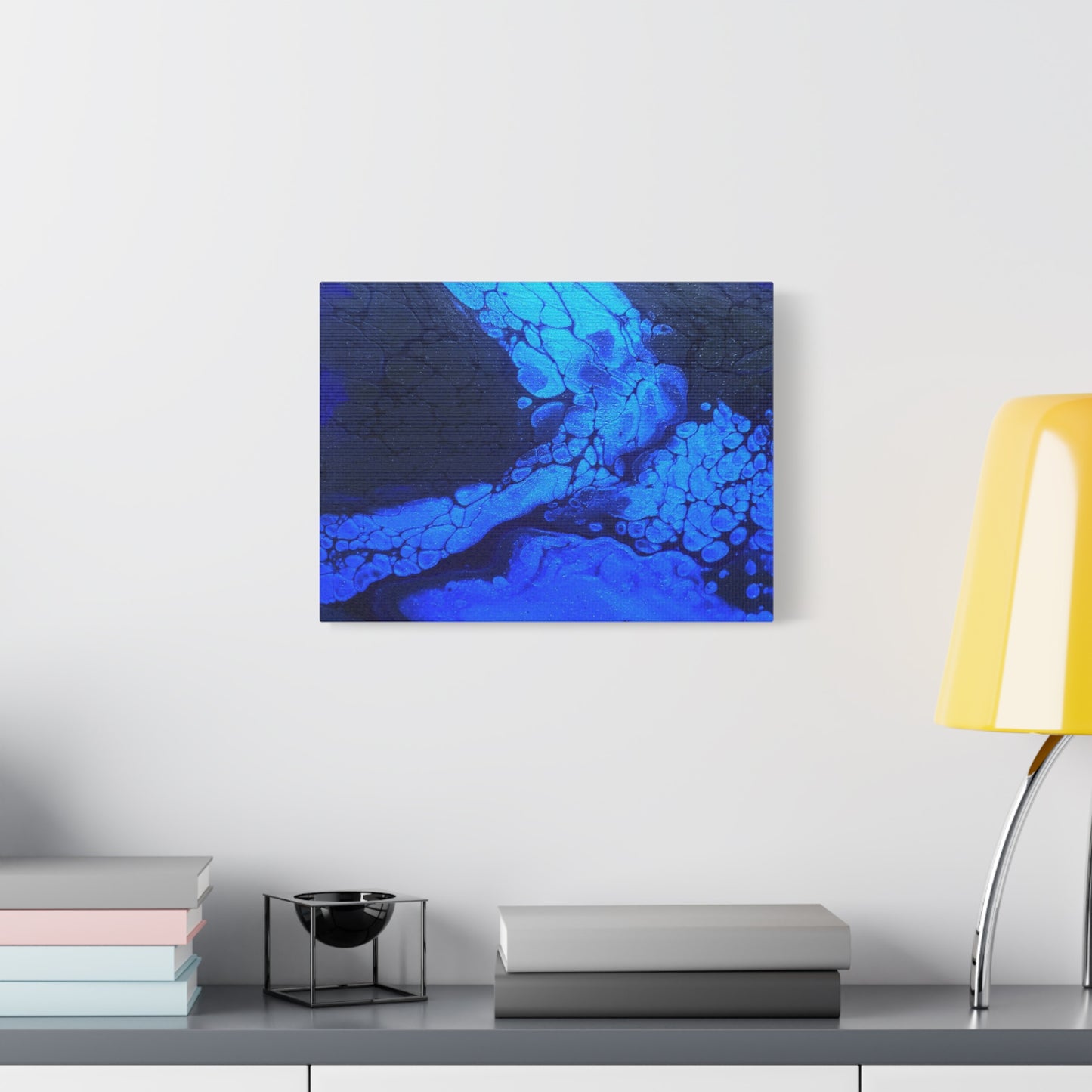 Abstract Blue Ocean Canvas Print — Matte Stretched Wall Art