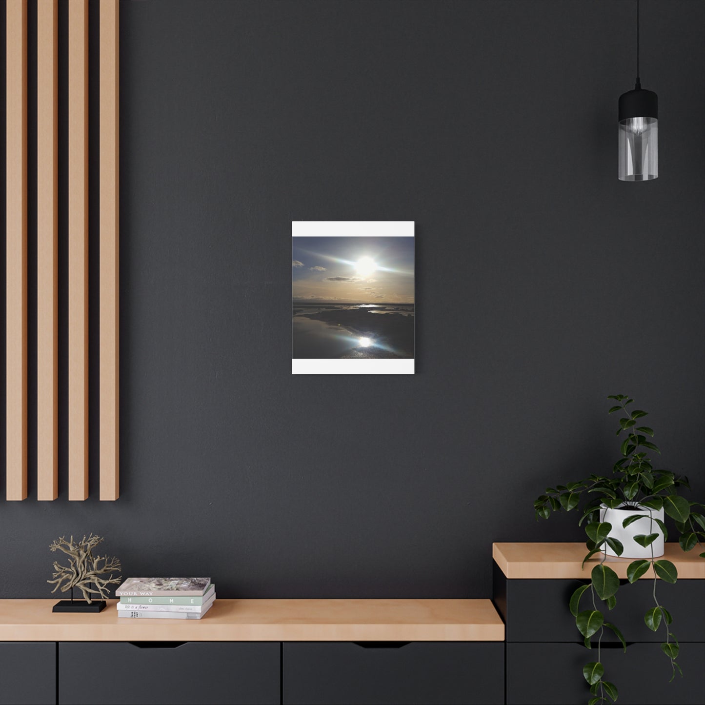 Sunlit Coastal Reflection (don edwards preserve)Canvas Print — Matte Stretched Wall Art