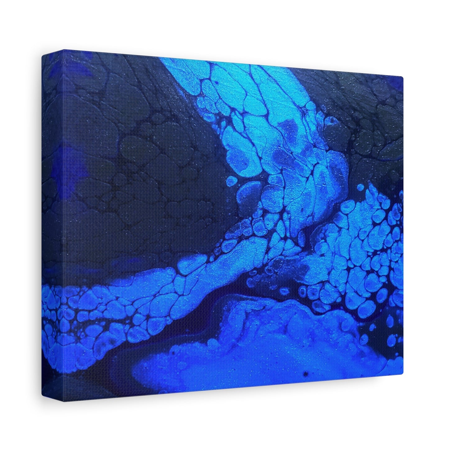 Abstract Blue Ocean Canvas Print — Matte Stretched Wall Art