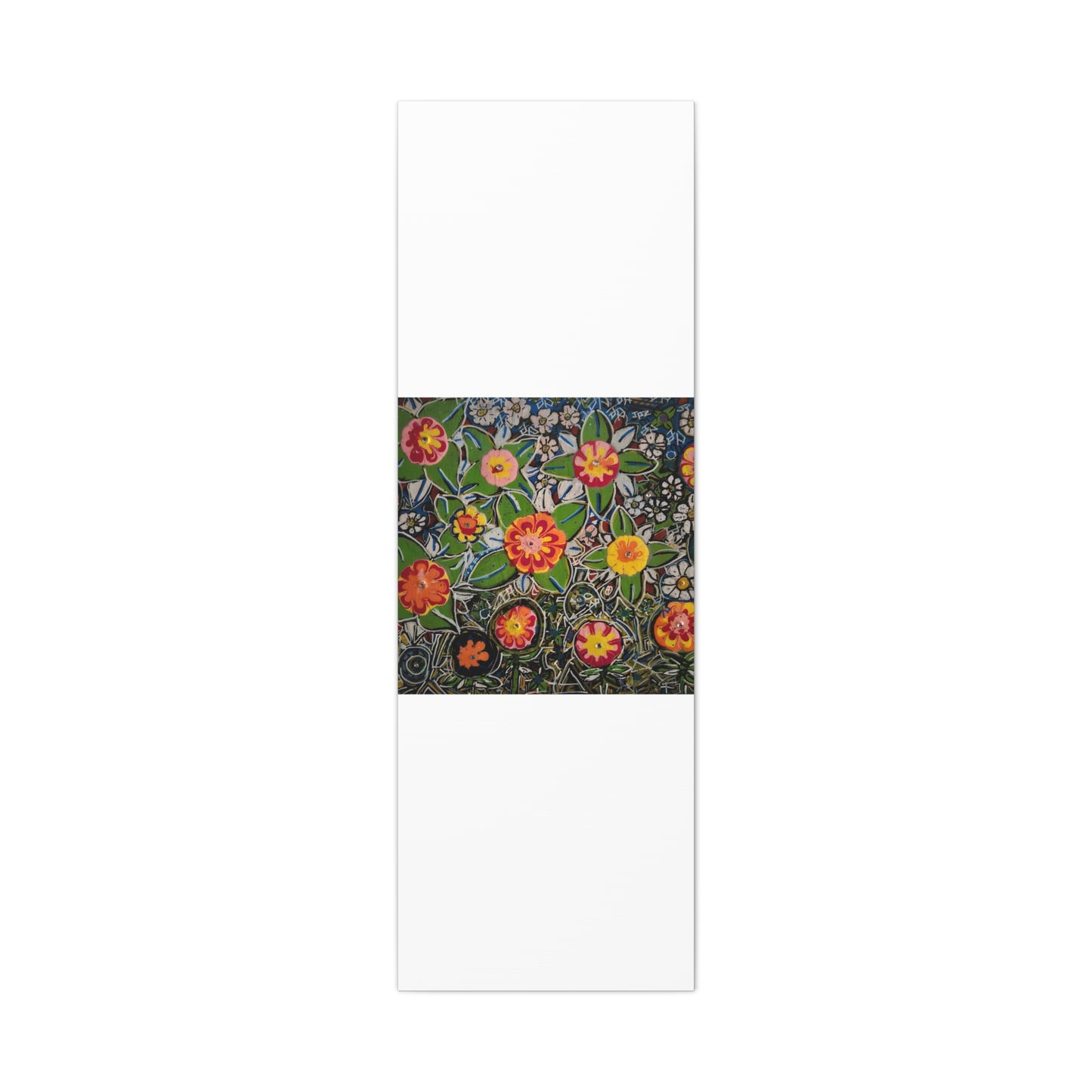 Urban_gardening-04 - Floral Pop Matte Stretched Canvas – Colorful Hand-Painted Garden Wall Art