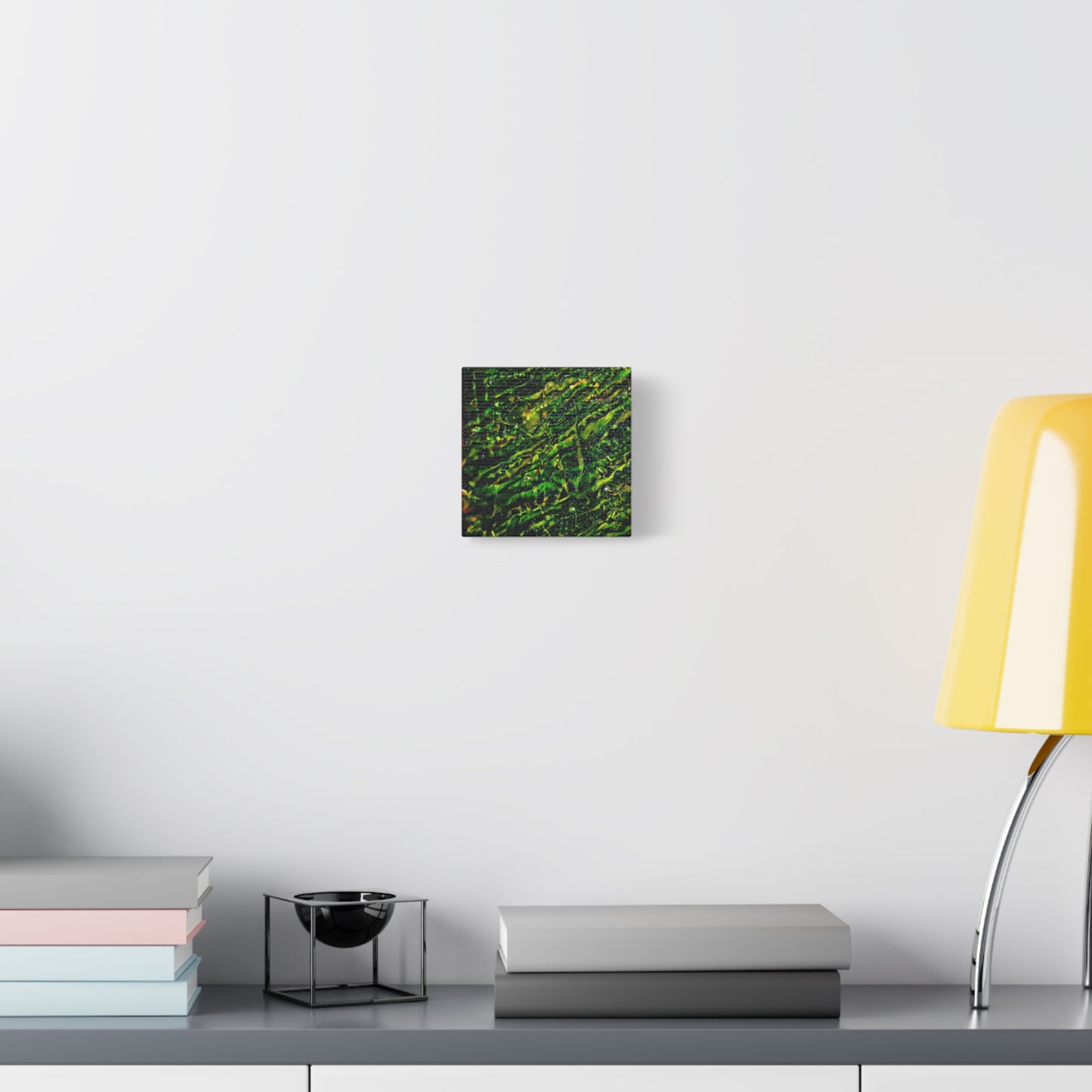 Confessions - Abstract Green Texture Canvas - Matte Stretched Wall Art