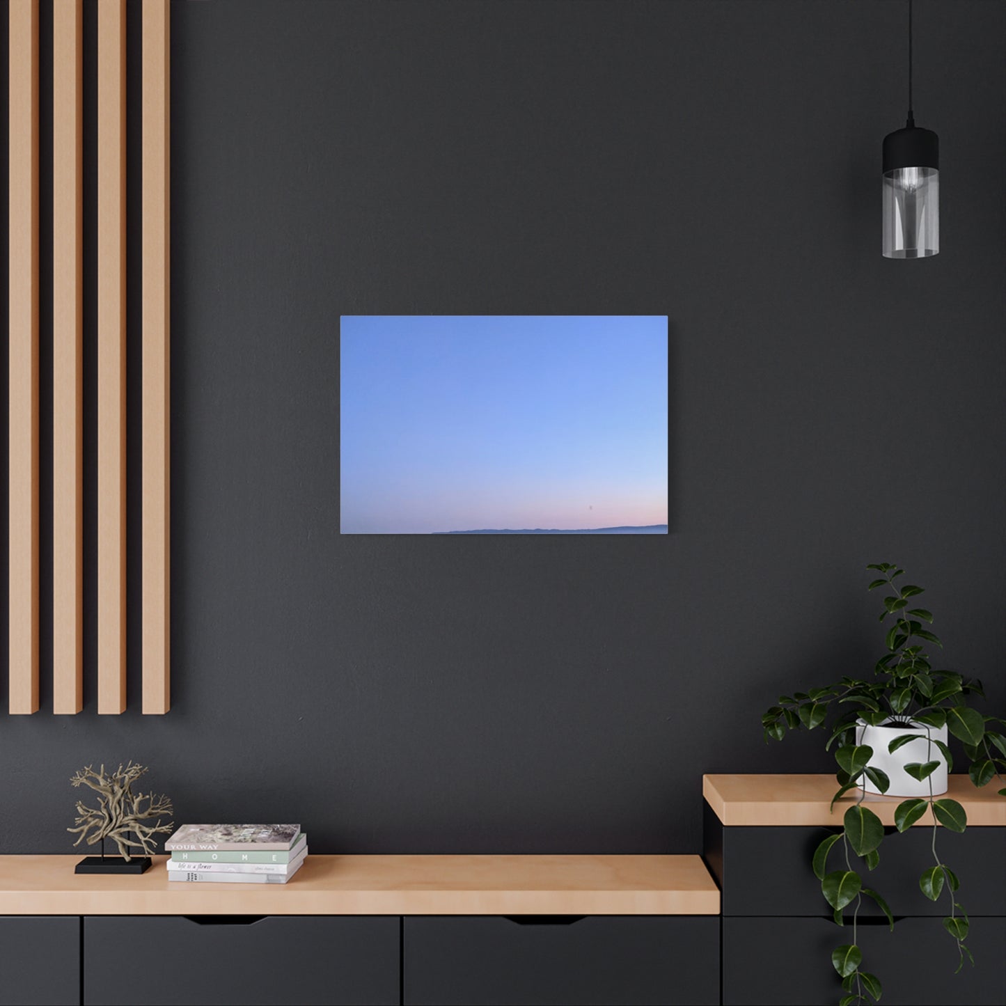 Serene Blue Horizon Matte Canvas Print — Stretched Wall Art
