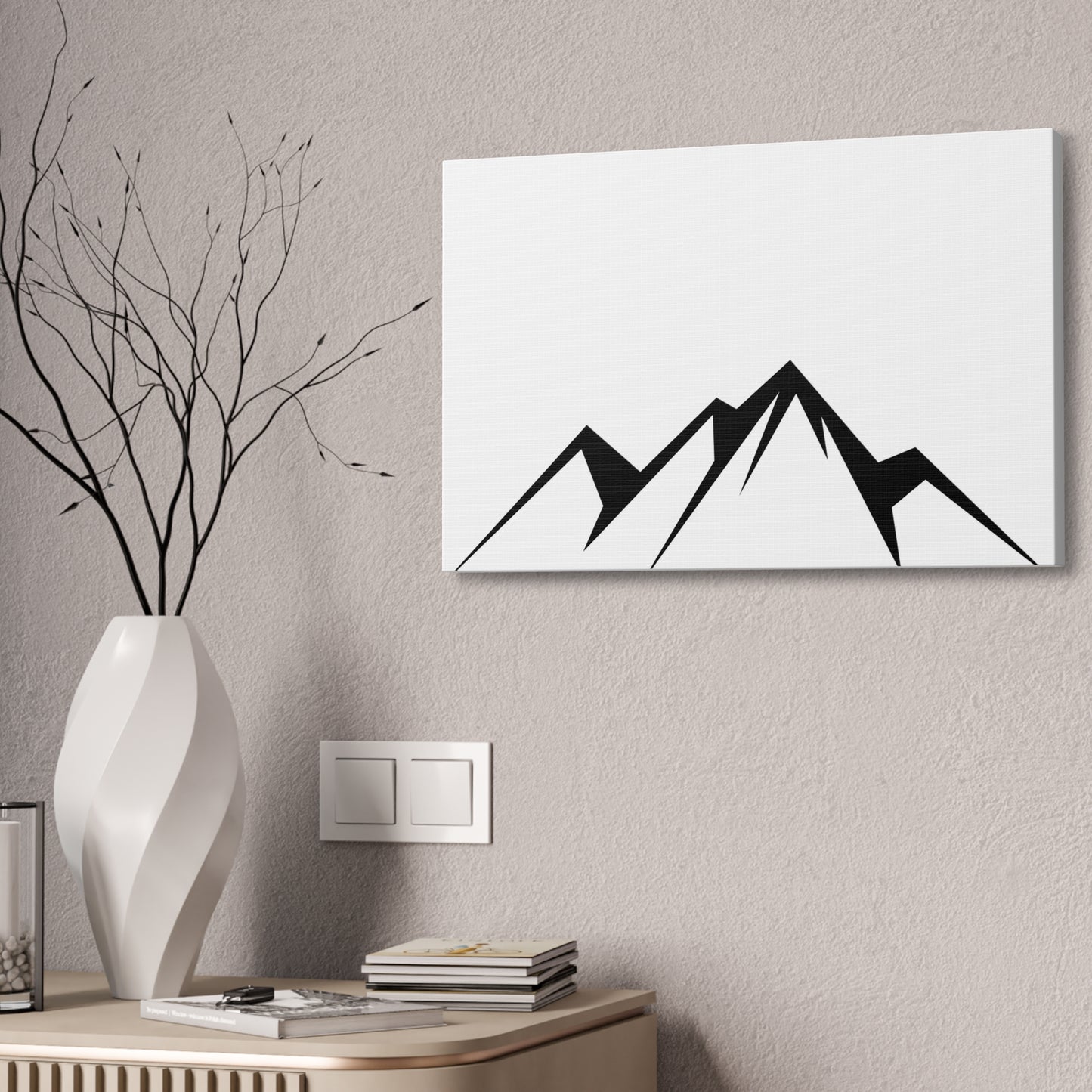 mountains005 - Black Mountain Canvas Art Print