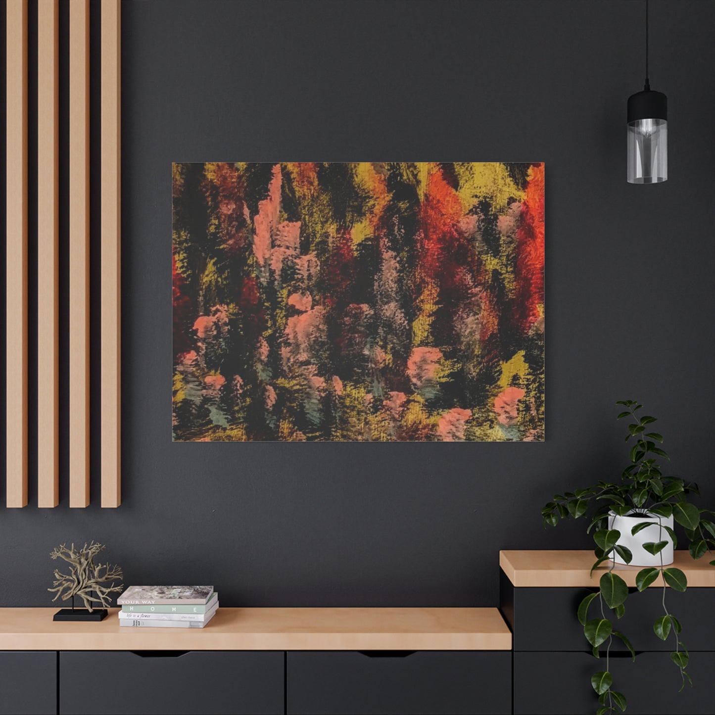 Autumn Forest Abstract — Matte Stretched Canvas