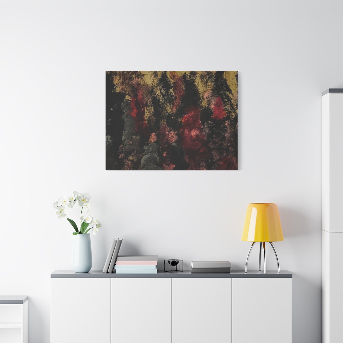 Autumn Forest Nightscape Matte Canvas Print — Stretched 1.25"
