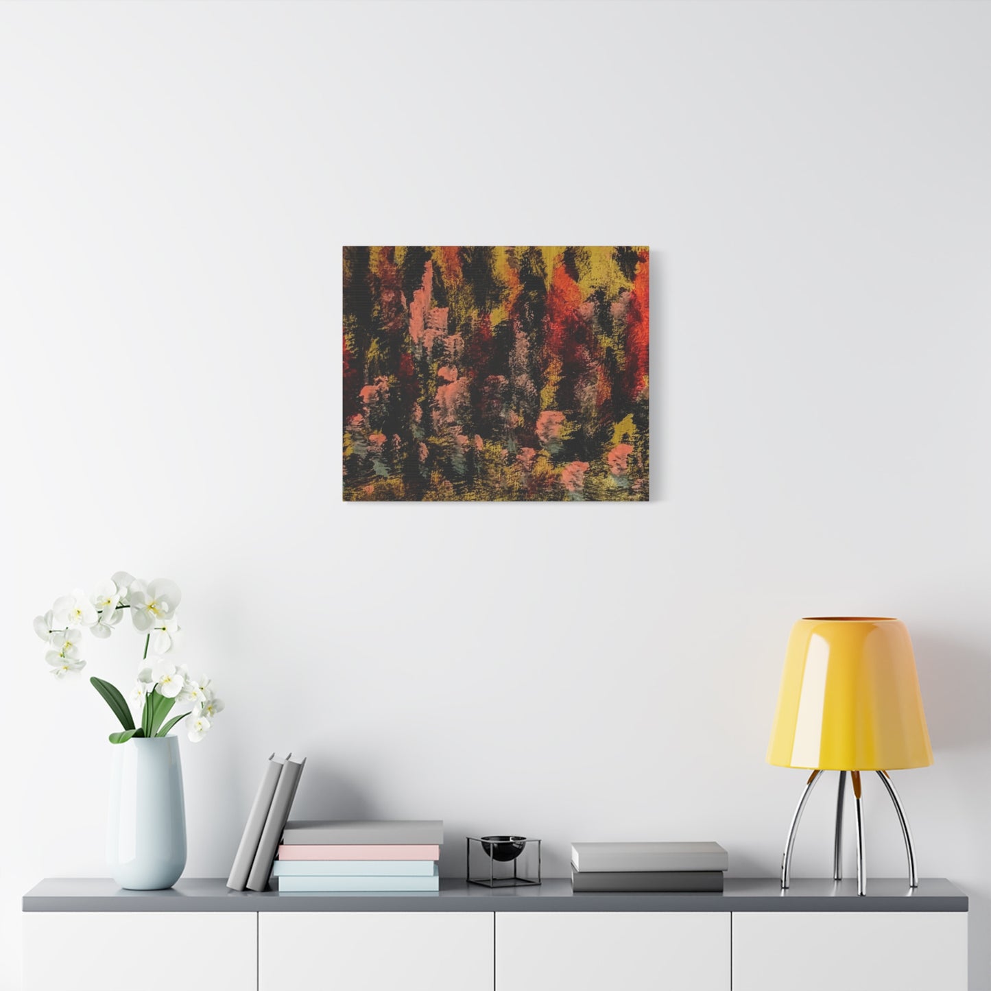 Autumn Forest Abstract — Matte Stretched Canvas