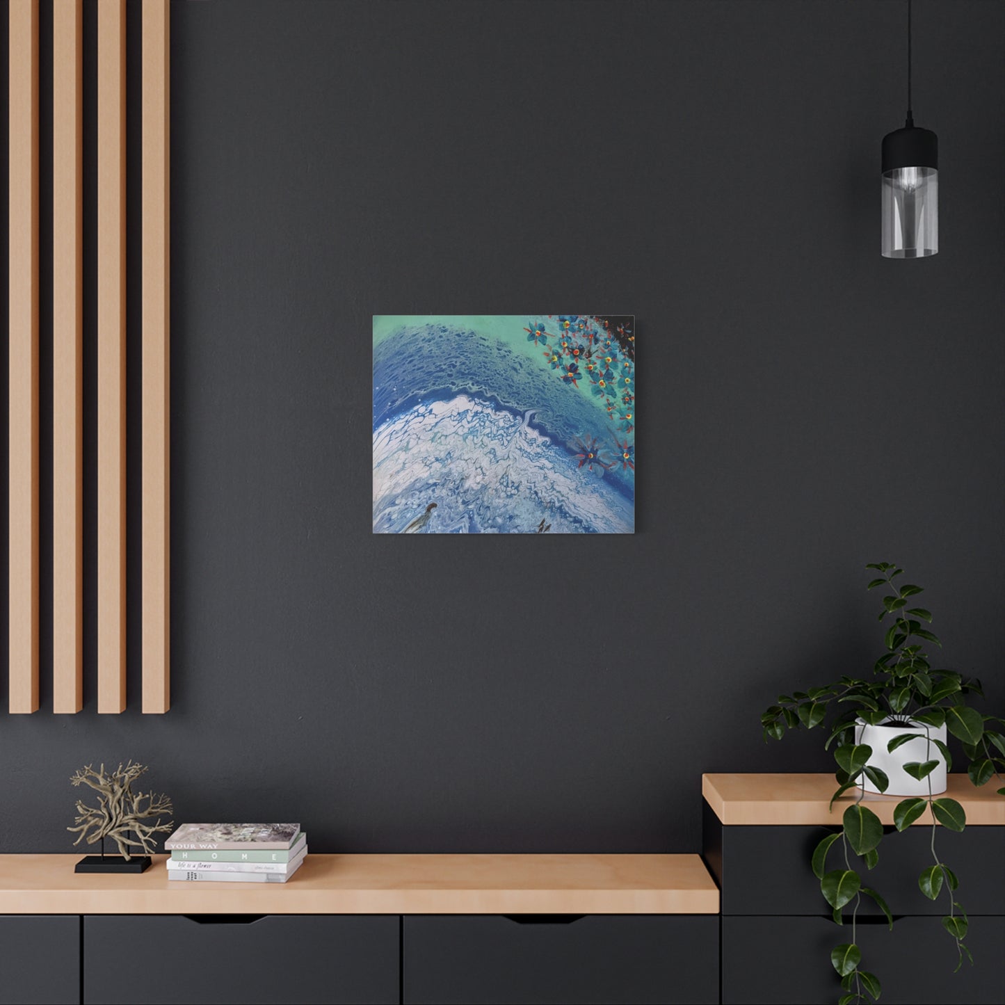 floetrol&flowers - Abstract Matte Canvas Print — Floral Accents Stretched Wall Art