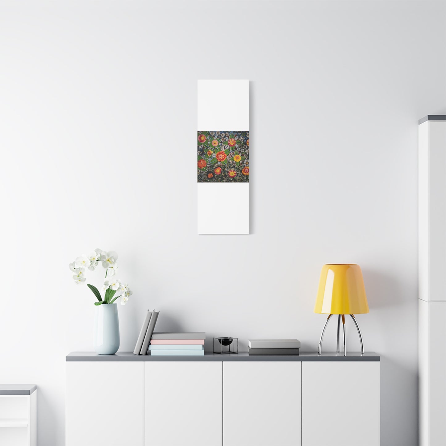 Urban_gardening-04 - Floral Pop Matte Stretched Canvas – Colorful Hand-Painted Garden Wall Art